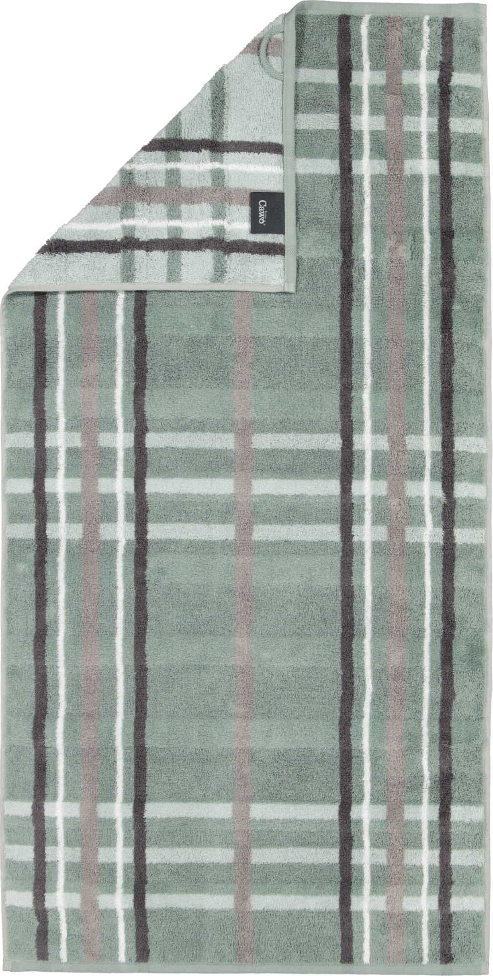 Ręcznik kąpielowy Noblesse Check w kratkę 80 x 150 cm zgaszona zieleń