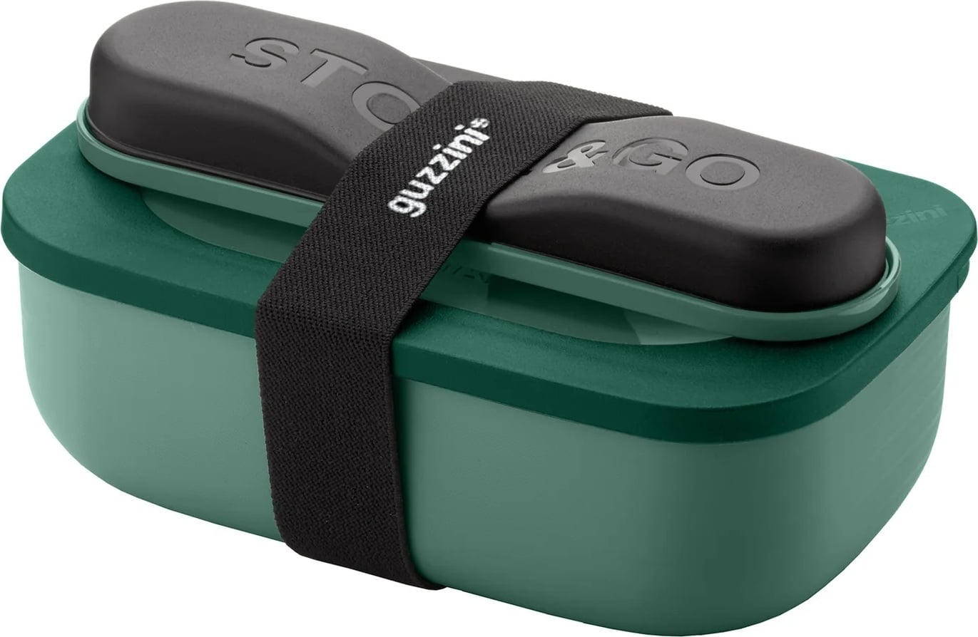 Lunchbox Store & Go 900 ml szmaragdowa zieleń ze sztućcami