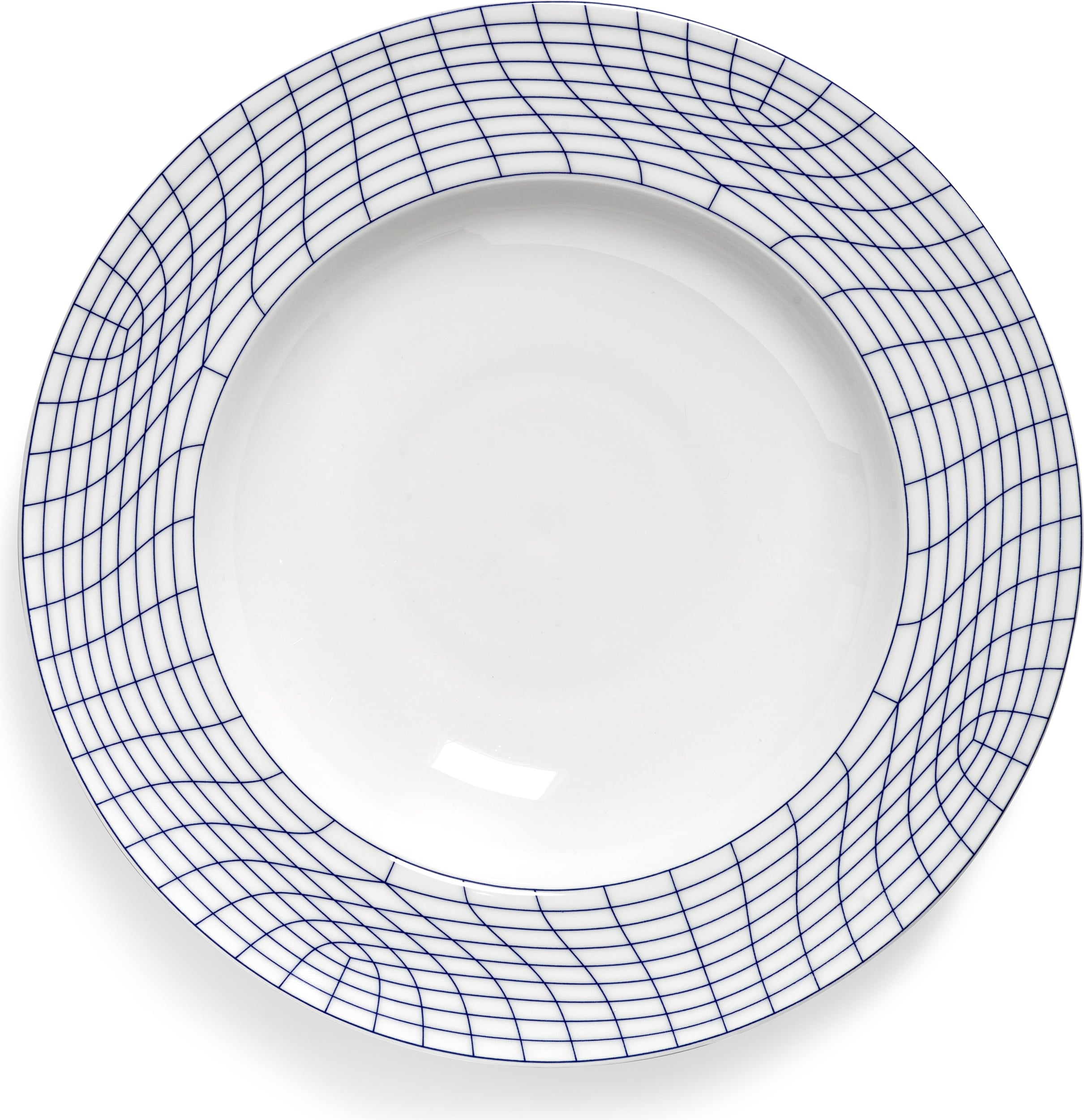 Talerze głębokie Nido 01 28 cm biało-niebieskie 2 szt.