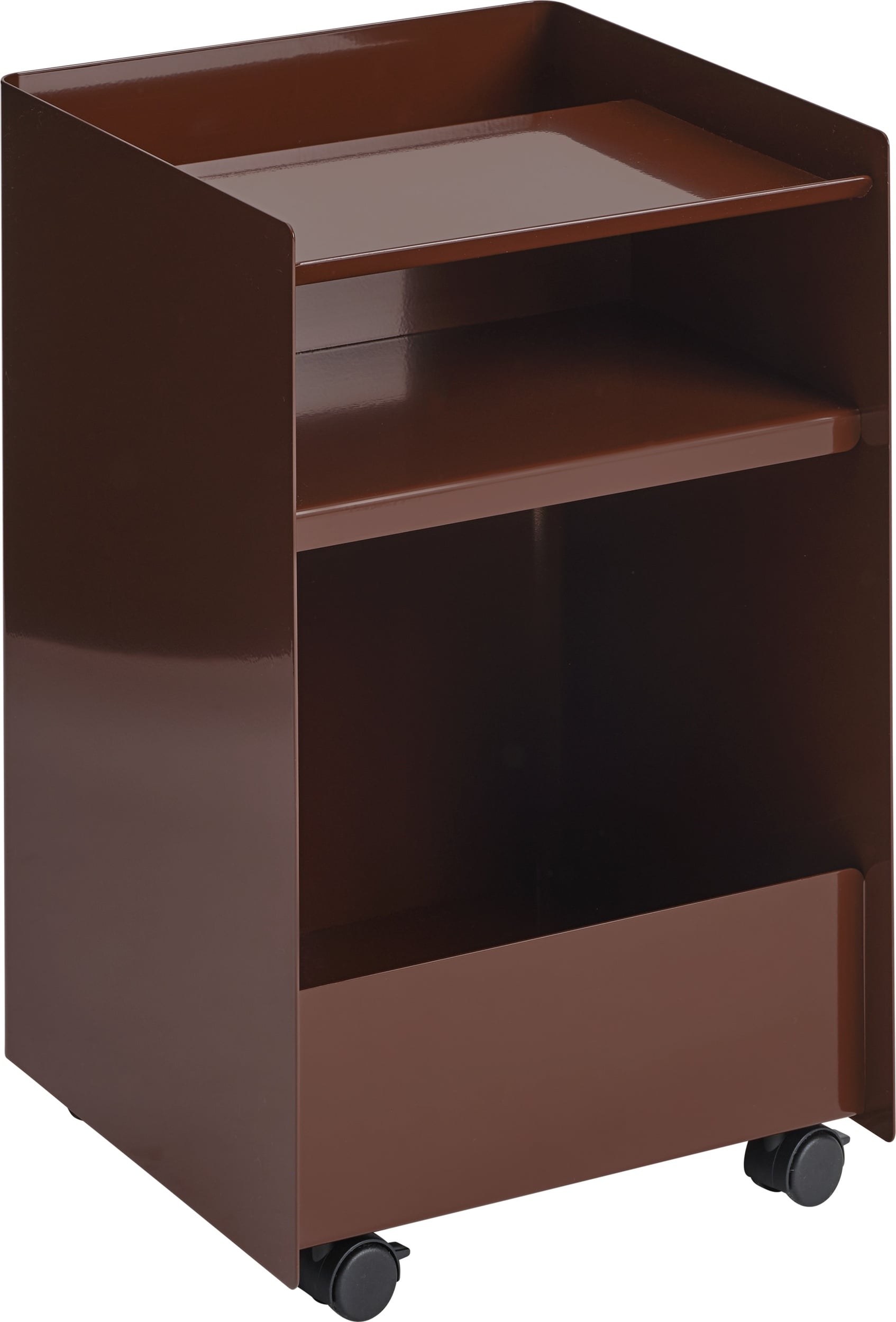 Szafka pomocnicza na kółkach Folded 61 5 cm ciemnoczerwona