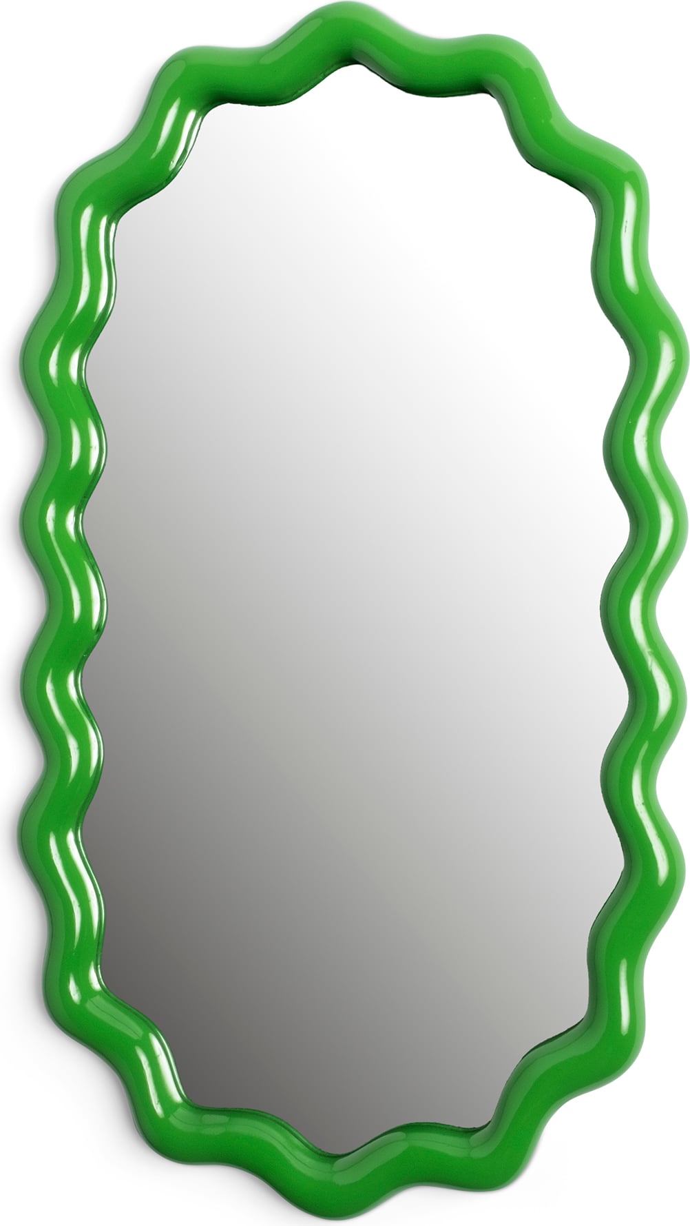 Lustro ścienne Zigzag owalne 50 cm zielone