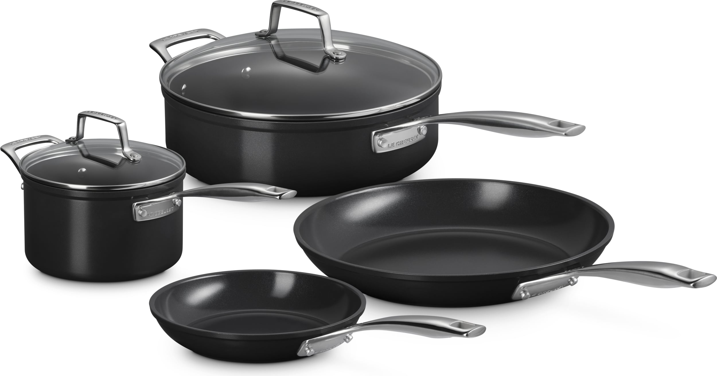 Zestaw patelni z rondlem i 2 pokrywkami Le Creuset 6 el.