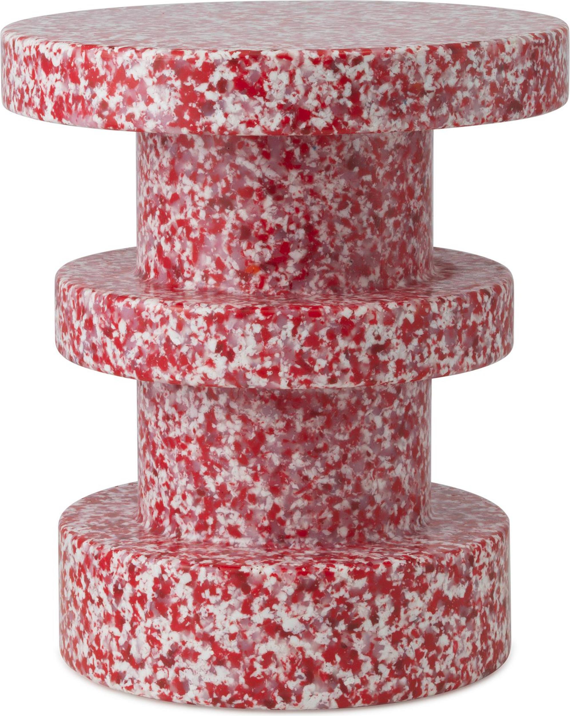 Stołek-Stolik Bit Stack czerwony