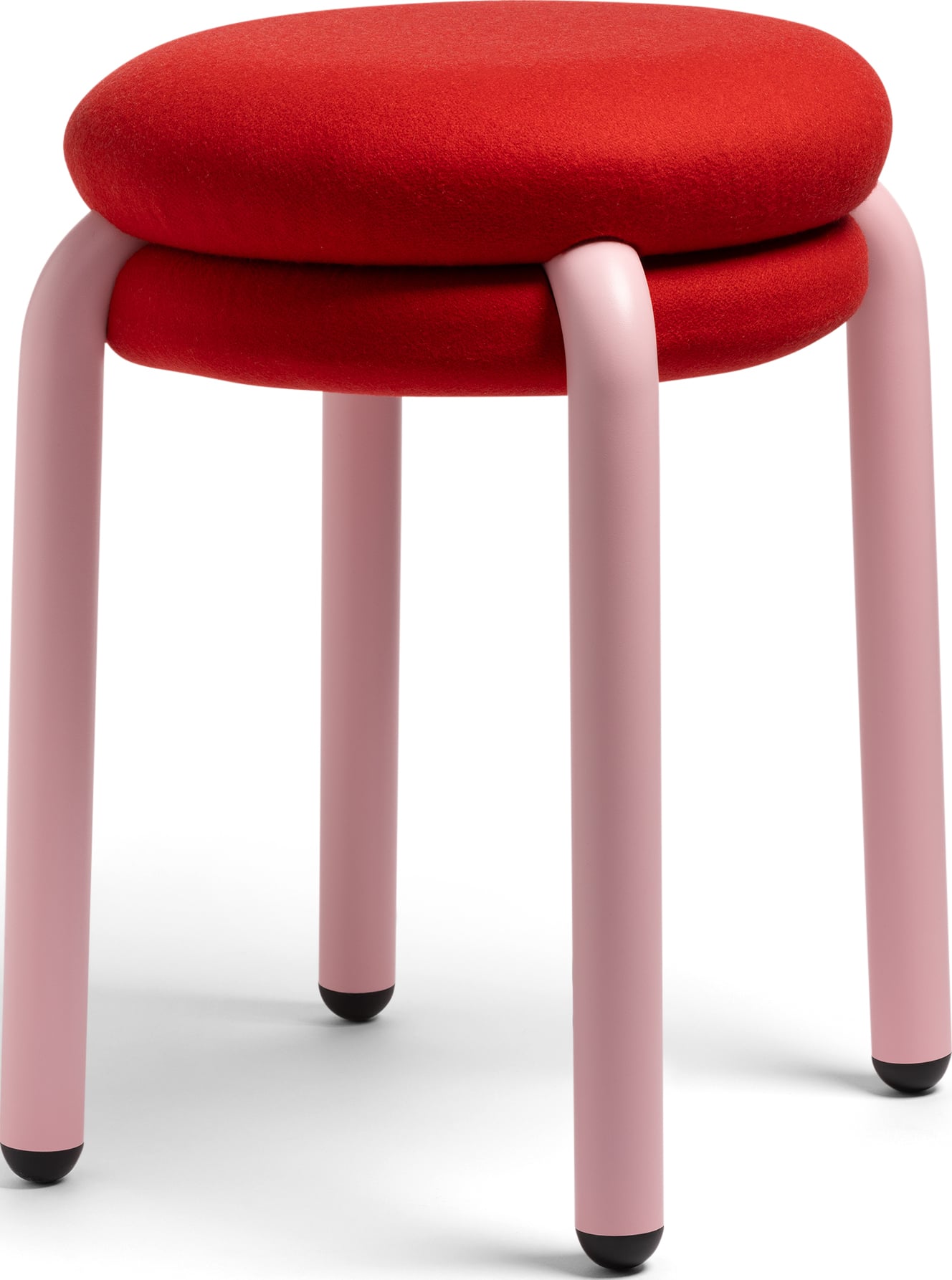 Stołek Macaron czerwony