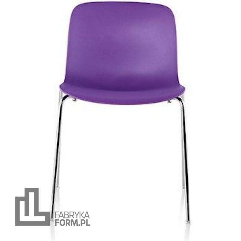 Krzesło Troy Polipropylen chromowana rama fioletowe siedzisko