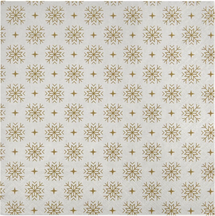 Serwetki papierowe Snowflakes 16 5 x 16 5 cm białe 40 szt.