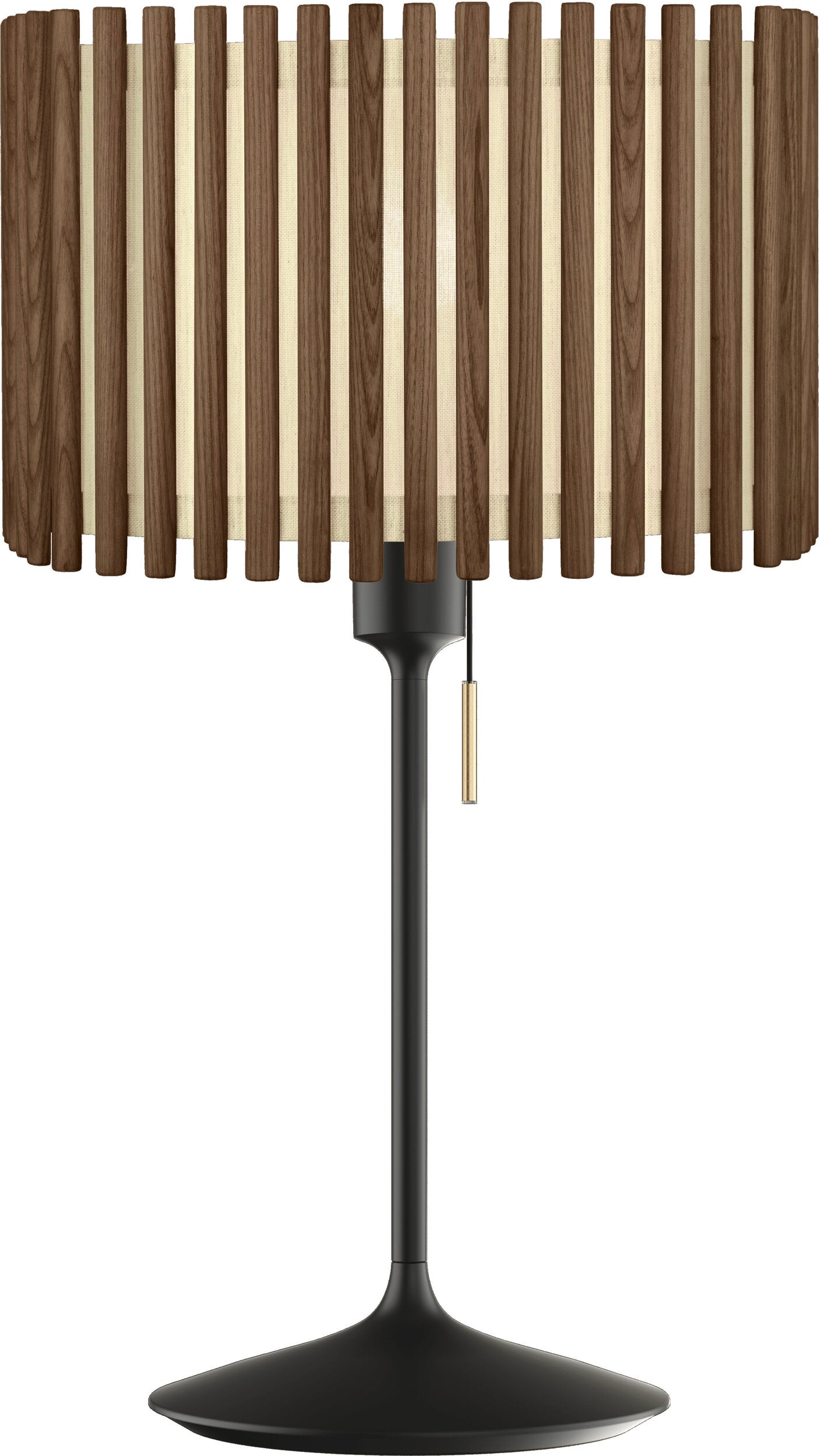Lampa stołowa Komorebi kwadratowa 40 9 cm ciemny dąb z czarną podstawą