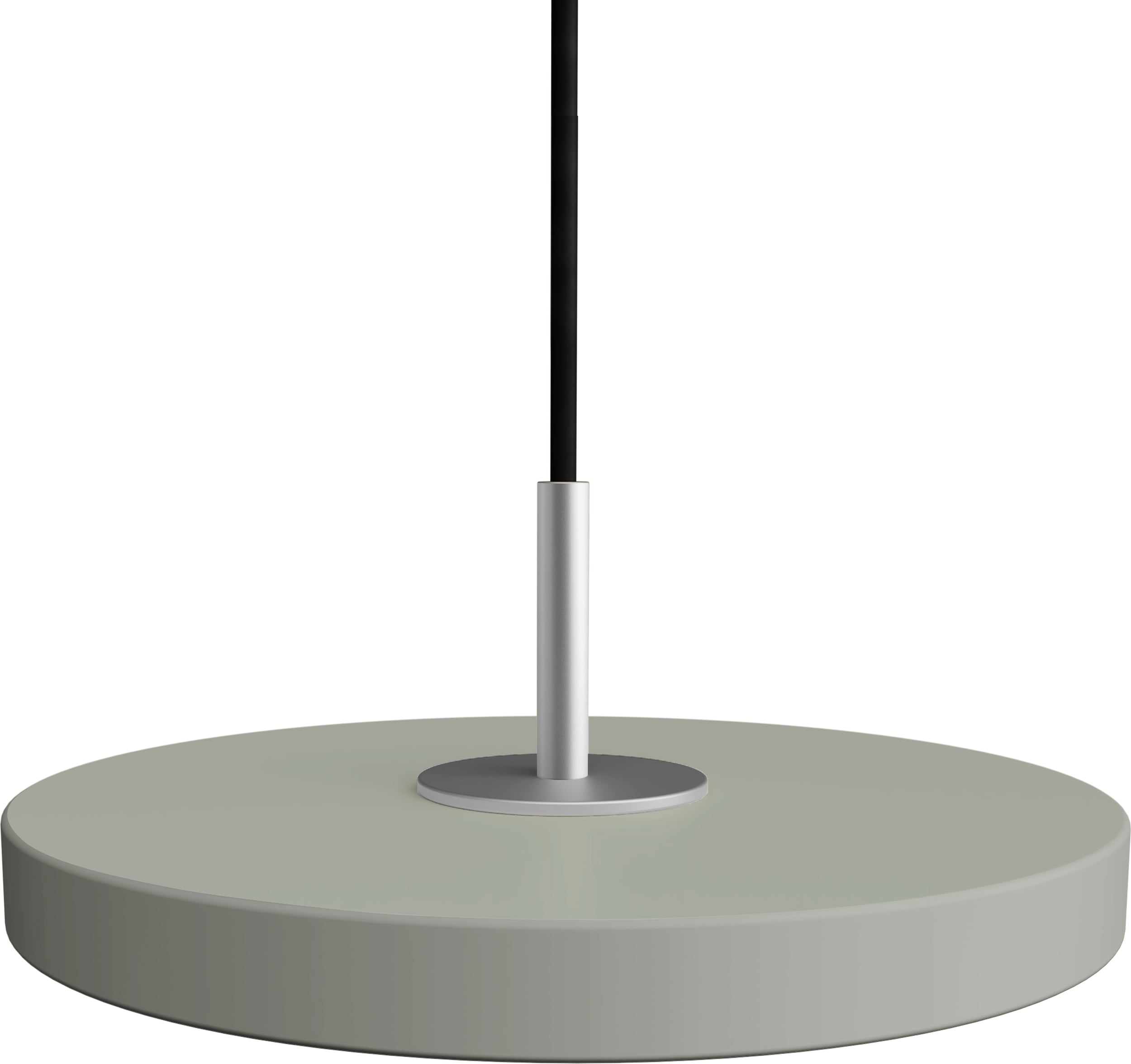 Lampa wisząca Asteria Micro oliwkowa ze srebrnym mocowaniem
