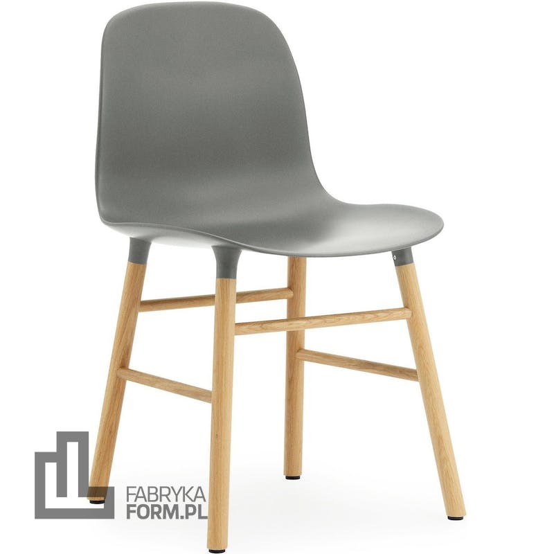 Krzesło Form szare dębowa rama