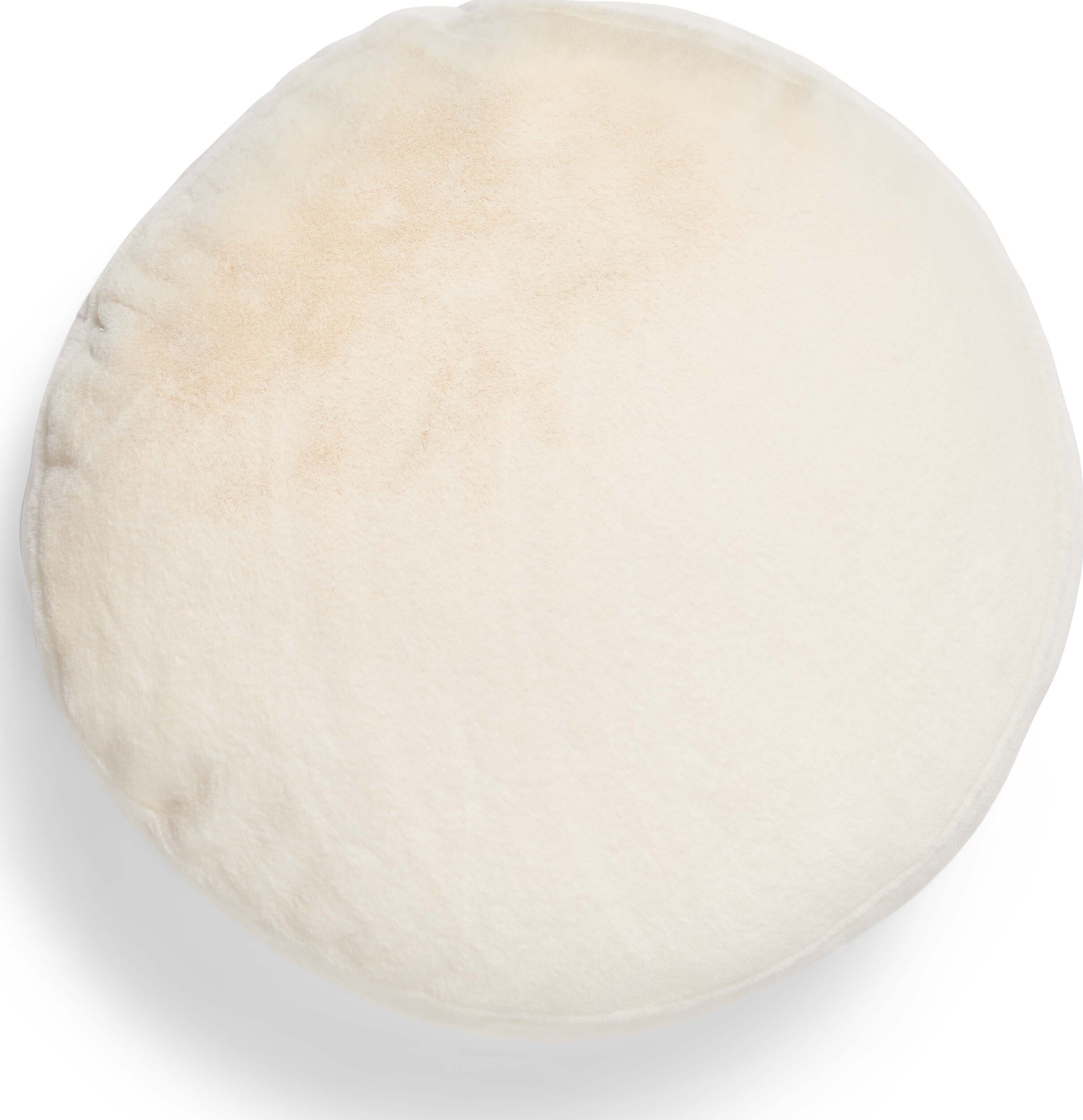 Poduszka dekoracyjna Mads Furry okrągła 45 cm waniliowa