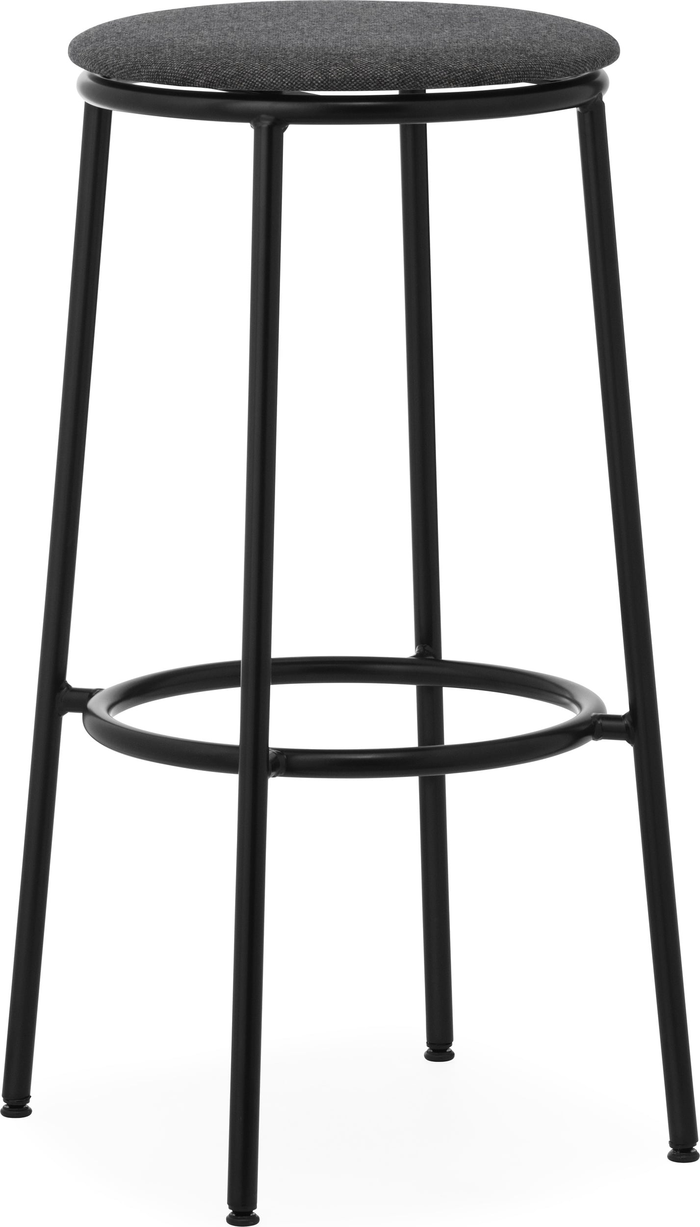 Stołek barowy Circa MLF16 Black 75 cm z tapicerowanym siedziskiem