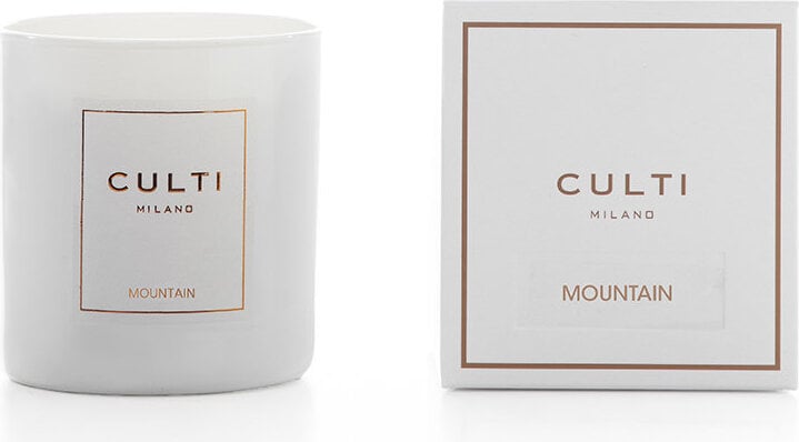 Świeca zapachowa Culti Mountain 270 g biała w błyszczącym szkle