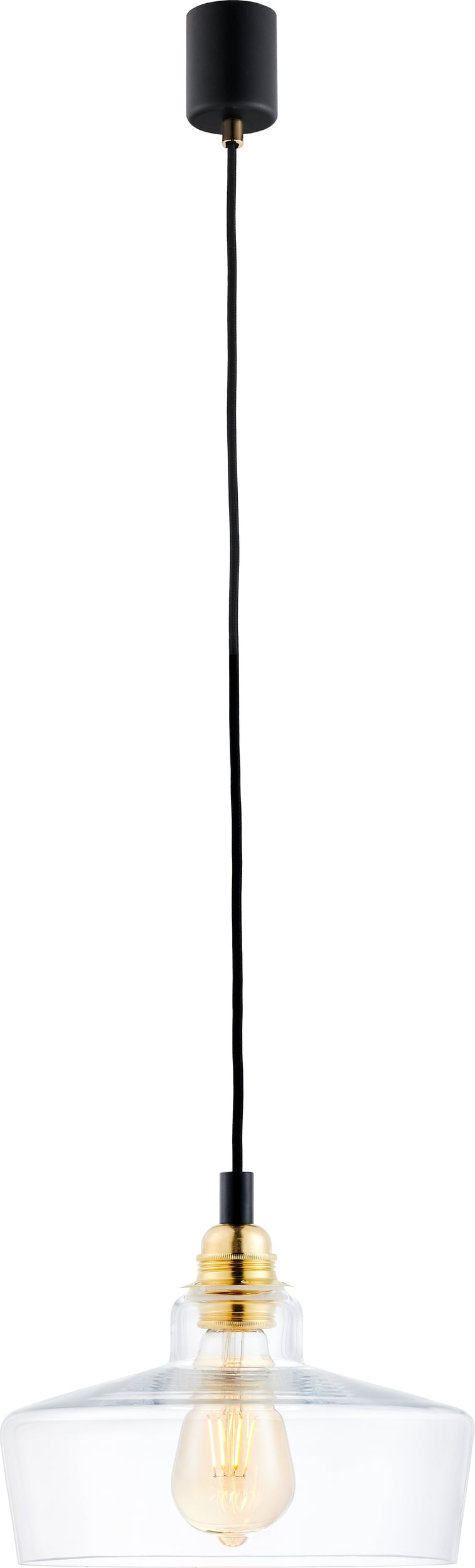 Lampa wisząca Longis III czarno-złota