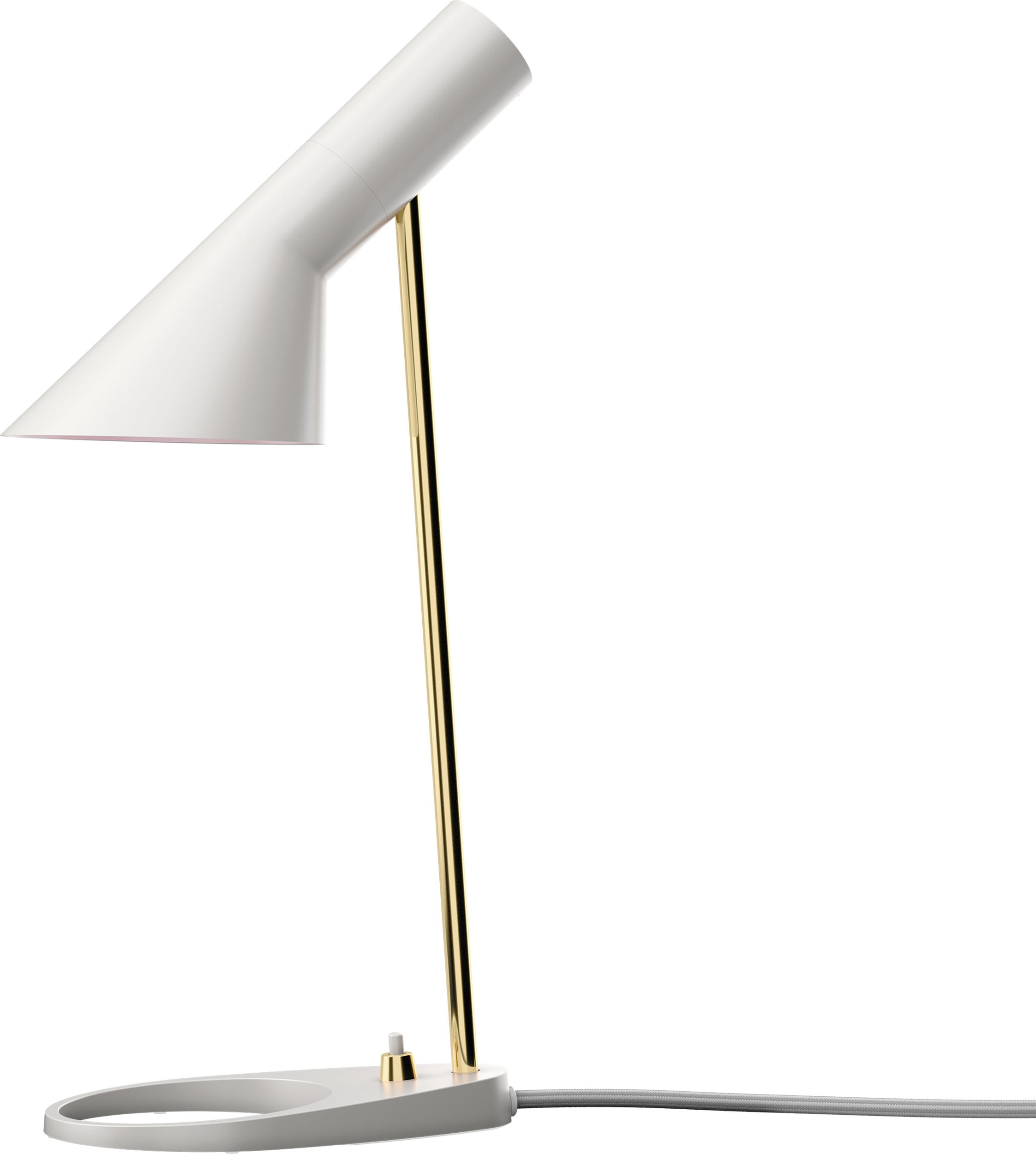 Lampa stołowa AJ Mini biała mosiądz