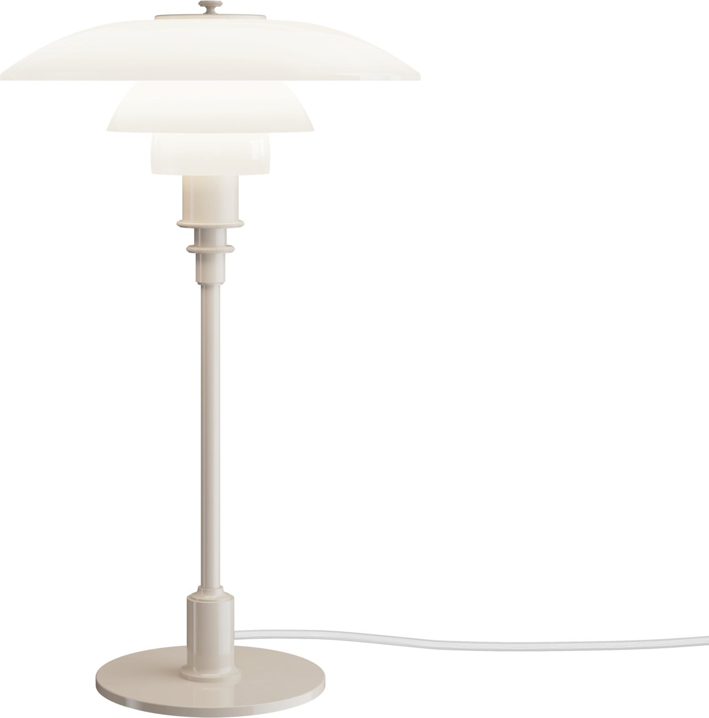 Lampa stołowa PH 3-2 47 cm beżowa z lakierowaną podstawą