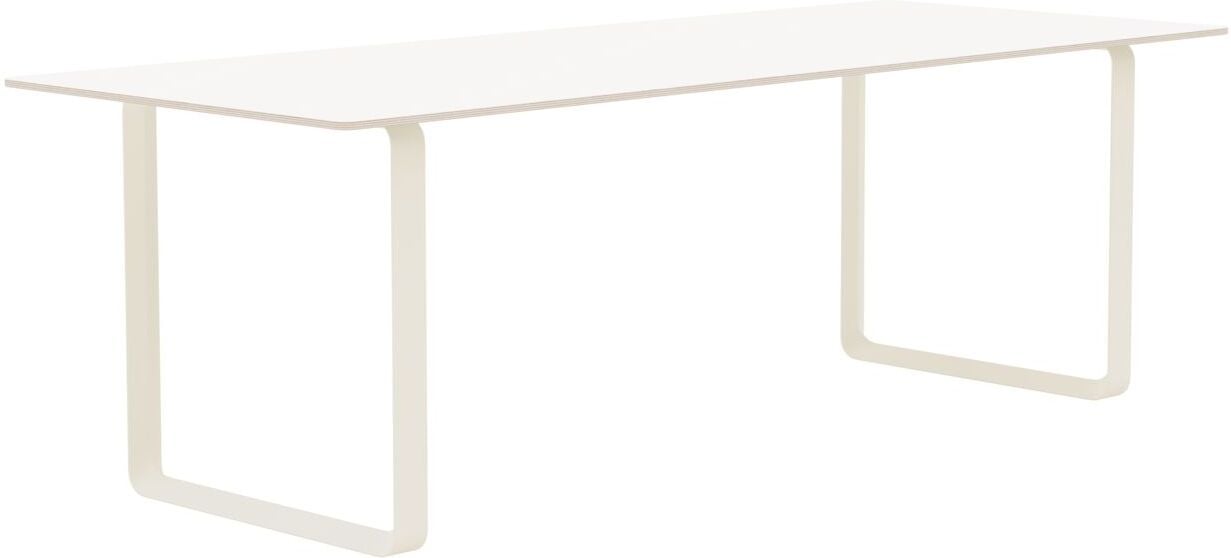 Stół Muuto 225 x 90 cm biały laminowany nogi piaskowe