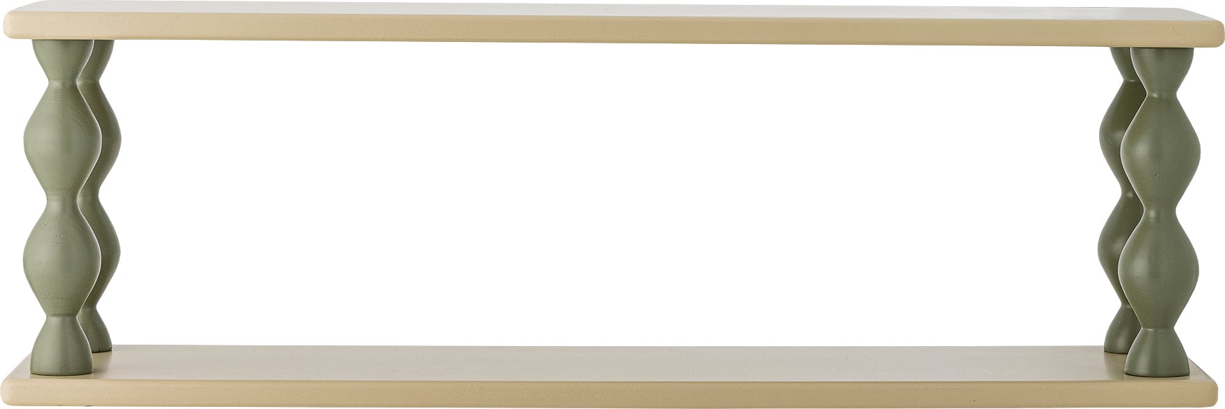 Półka ścienna Bibiola 80 cm zielona