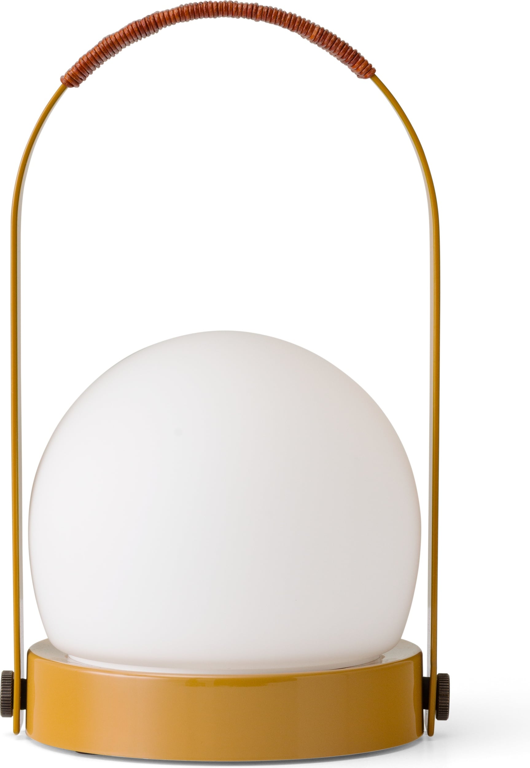 Lampa bezprzewodowa Carrie złota ze skórzanym uchwytem