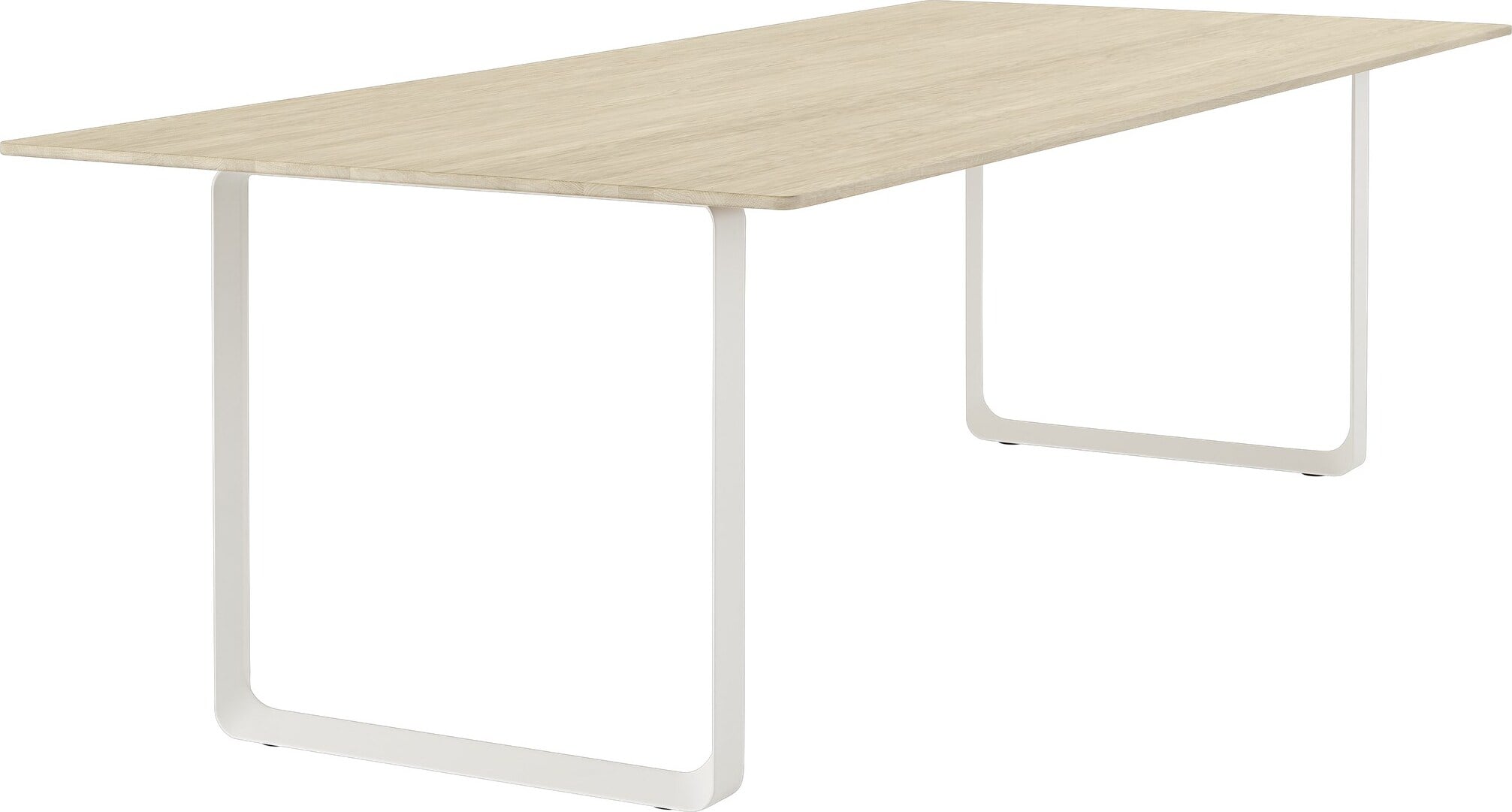Stół Muuto 255 x 108 cm jasny dąb nogi białe