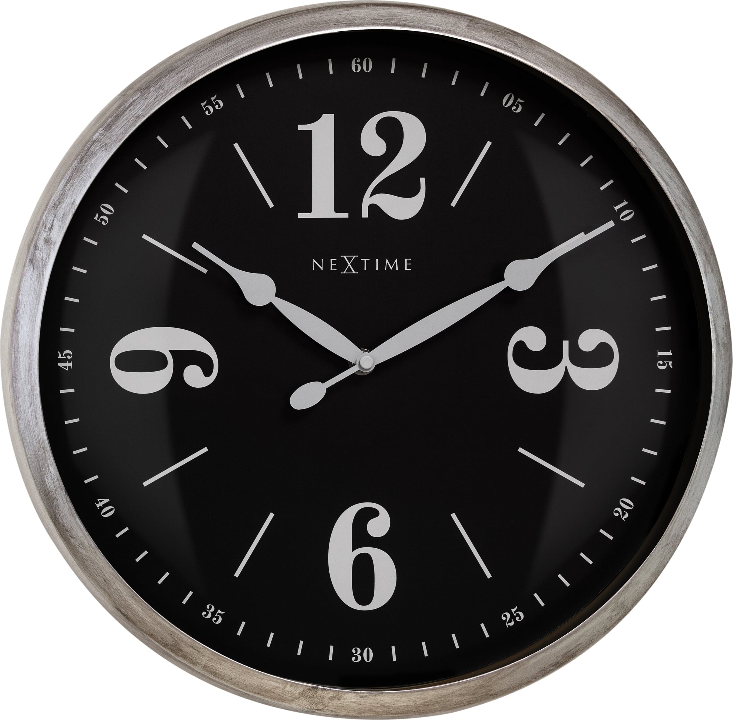 Zegar ścienny Classic 39 cm czarno-srebrny