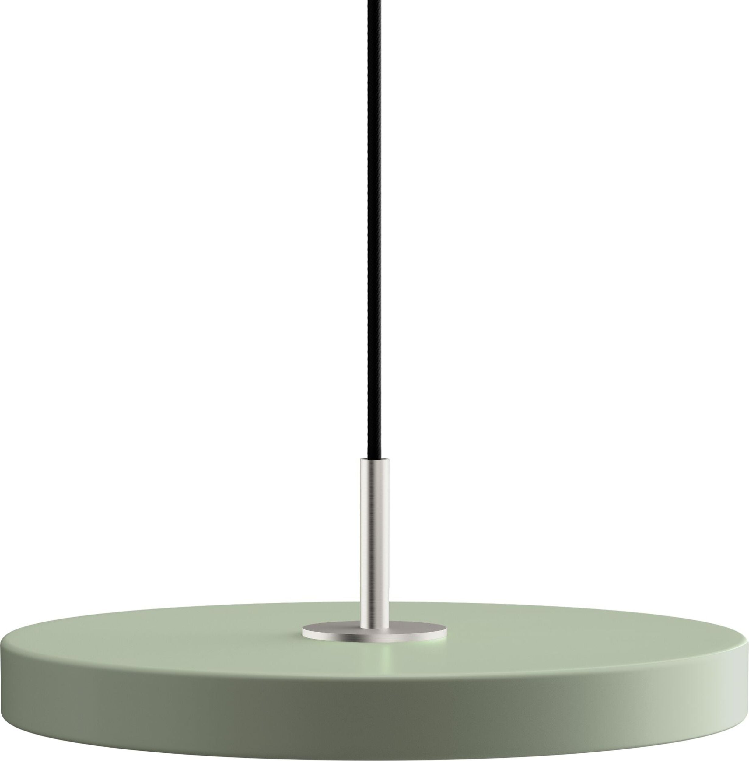 Lampa wisząca Asteria Mini oliwkowa ze srebrnym mocowaniem