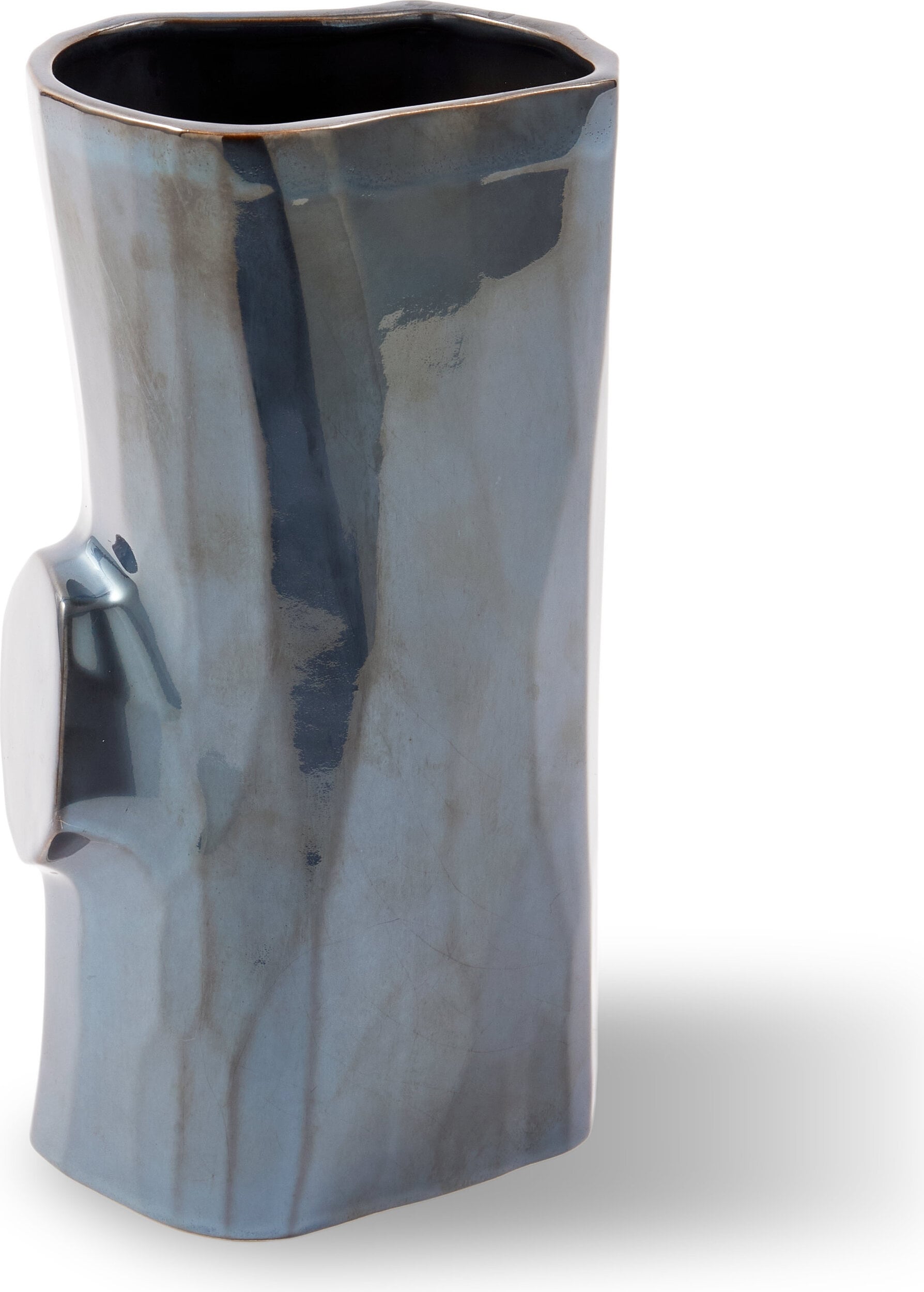 Wazon Log Metallic 26 cm szary