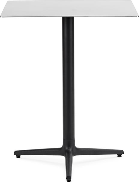 Stół Allez kwadratowy 60 cm z blatem stalowym na trzech nogach