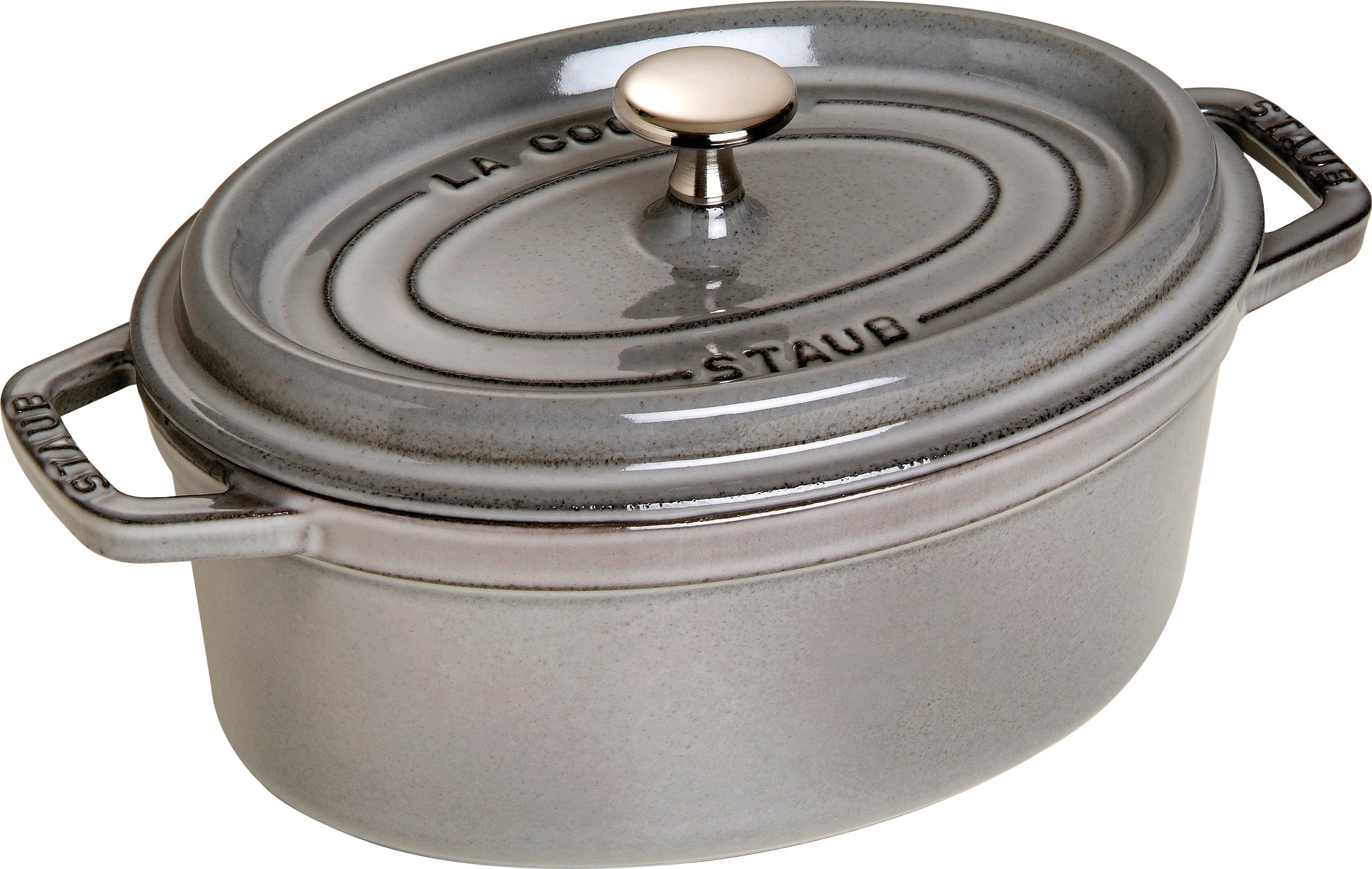 Garnek La Cocotte owalny 2 35 l grafitowy żeliwny