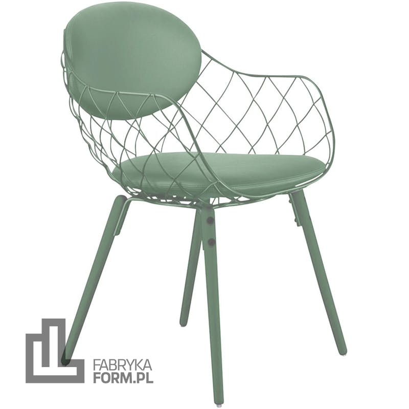 Krzesło Pina zielone, materiał Steelcut 2, nogi zielone