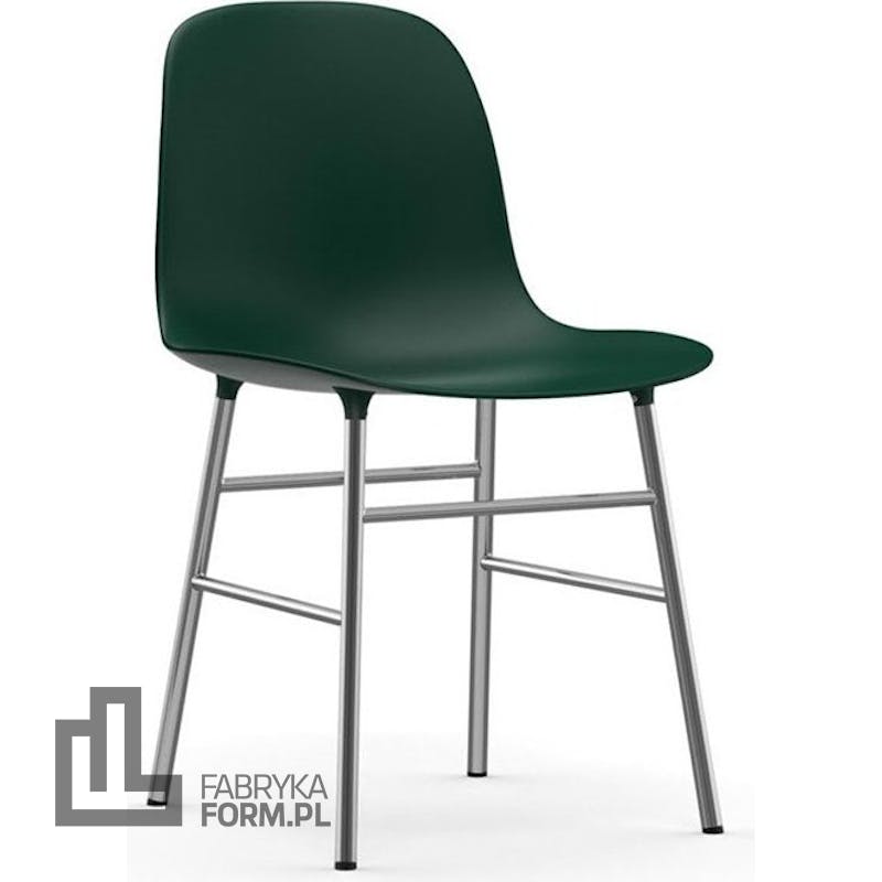 Krzesło Form chromowane nogi zielone