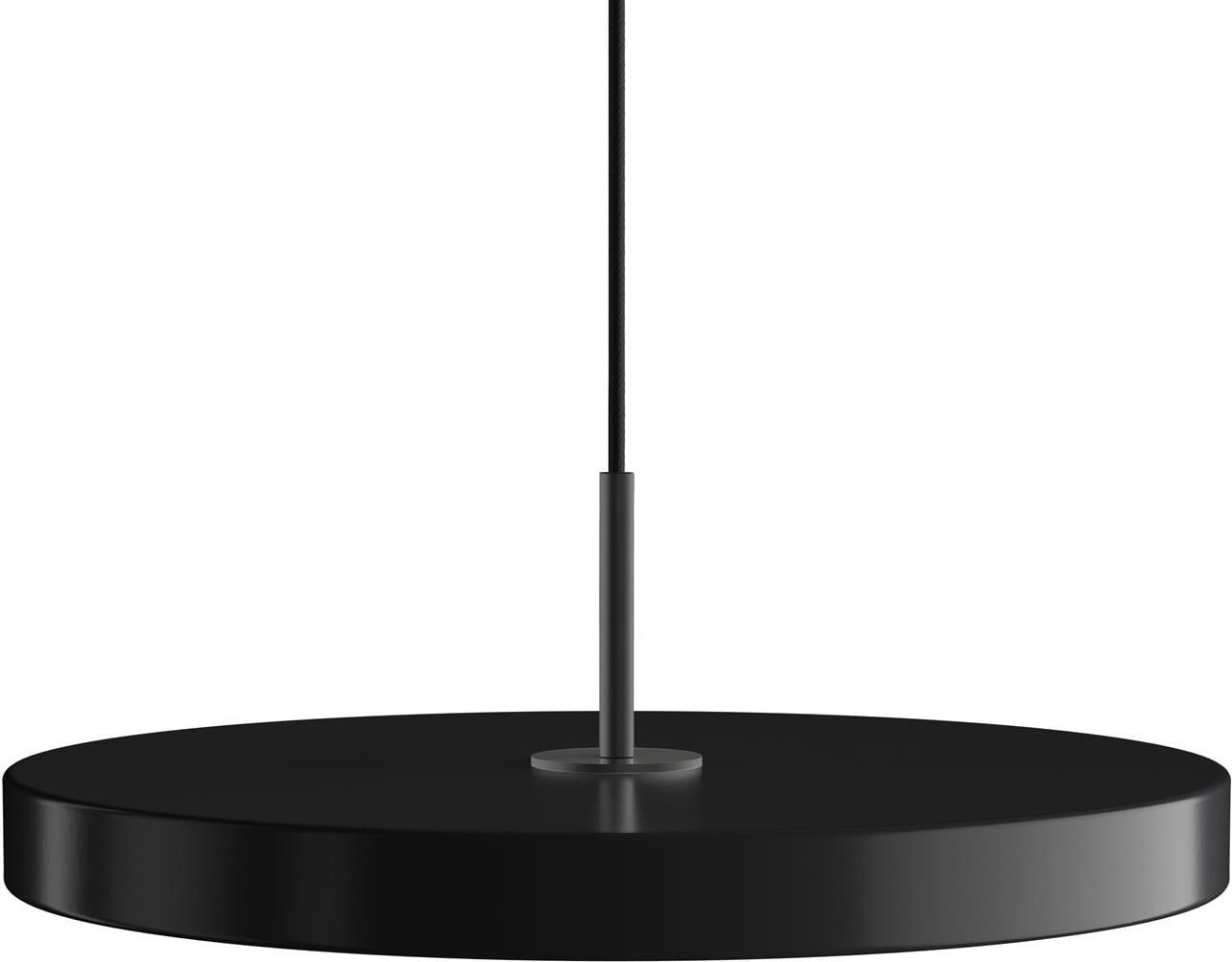 Lampa wisząca Asteria czarna z czarnym mocowaniem