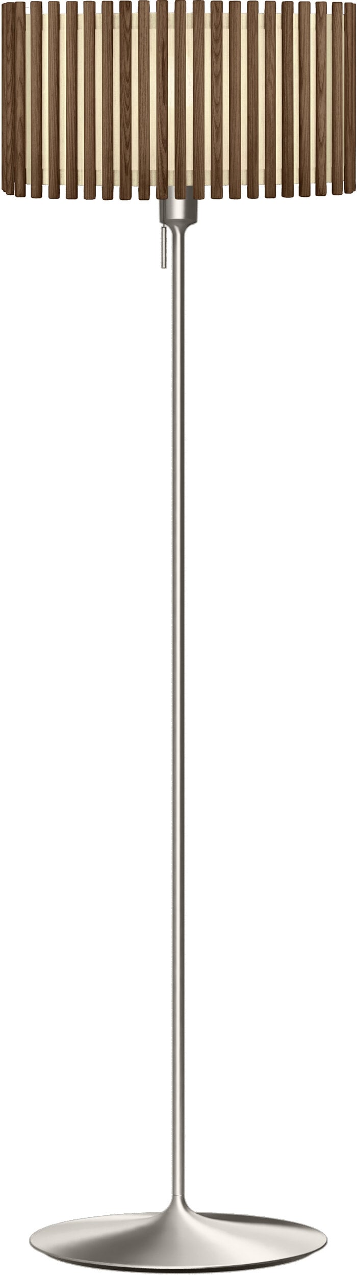 Lampa podłogowa Komorebi prostokątna 33 cm ciemny dąb ze srebrną podstawą