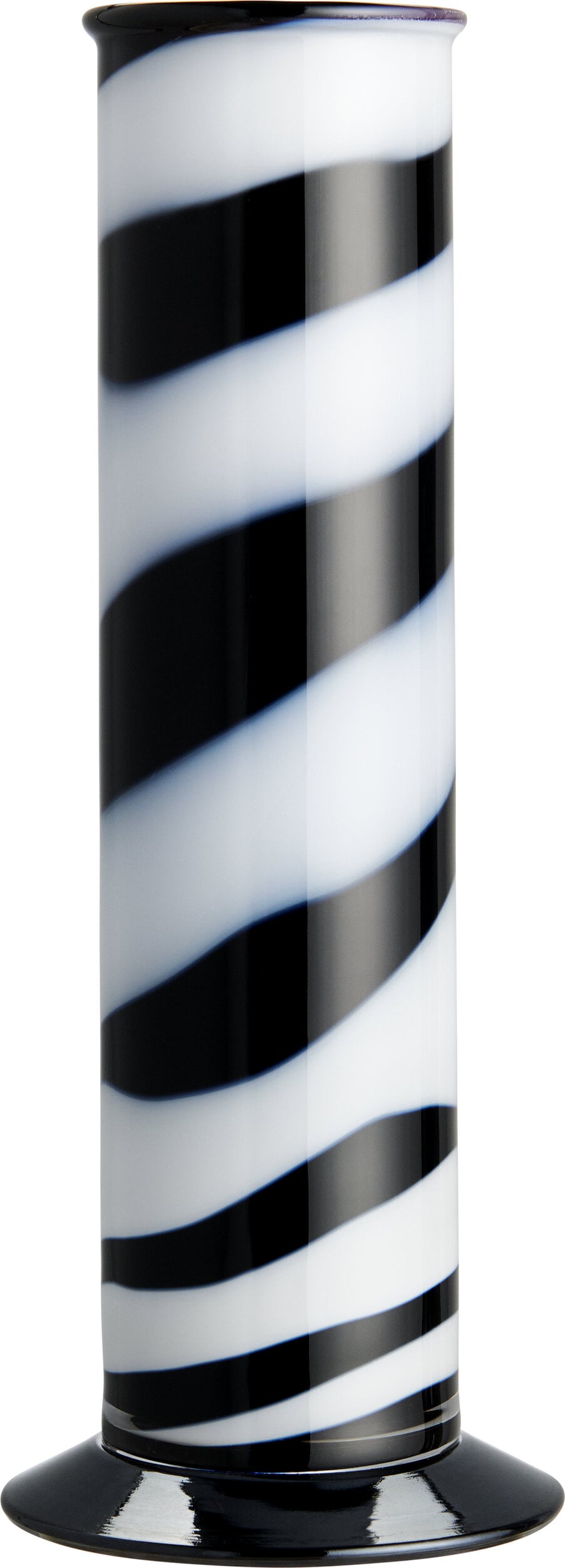 Wazon Lab 30 cm czarno-biały