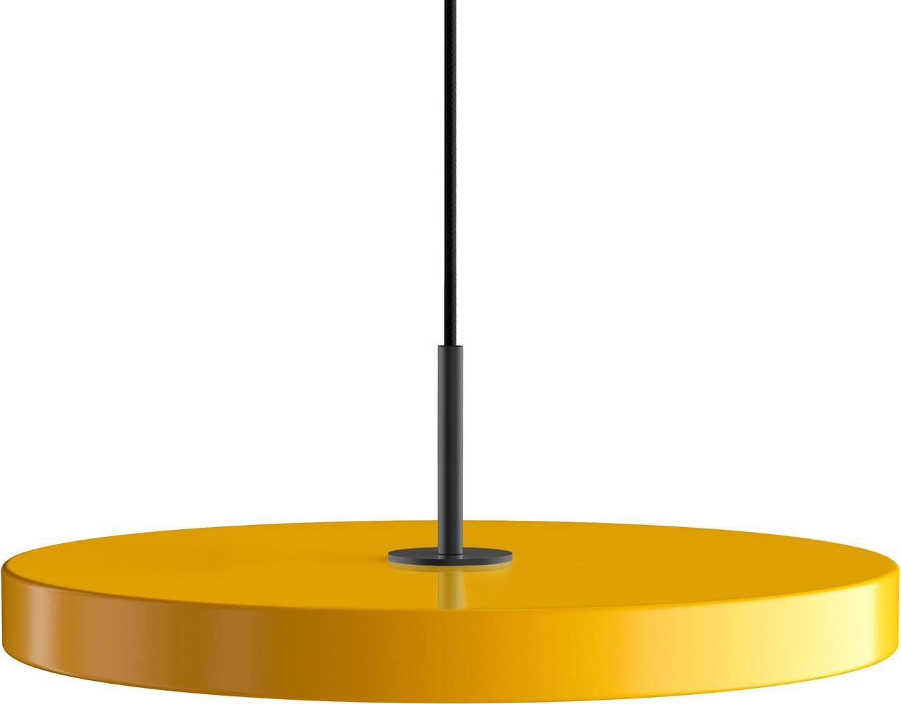 Lampa wisząca Asteria szafranowa z czarnym mocowaniem