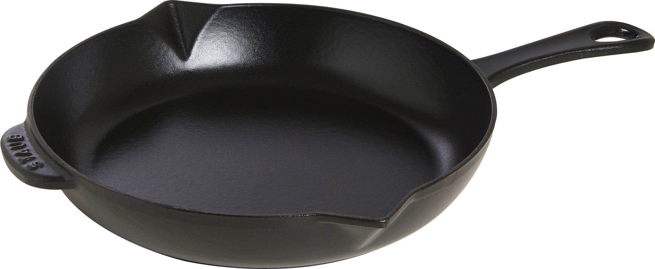 Patelnia Staub 26 cm czarna z metalowym uchwytem