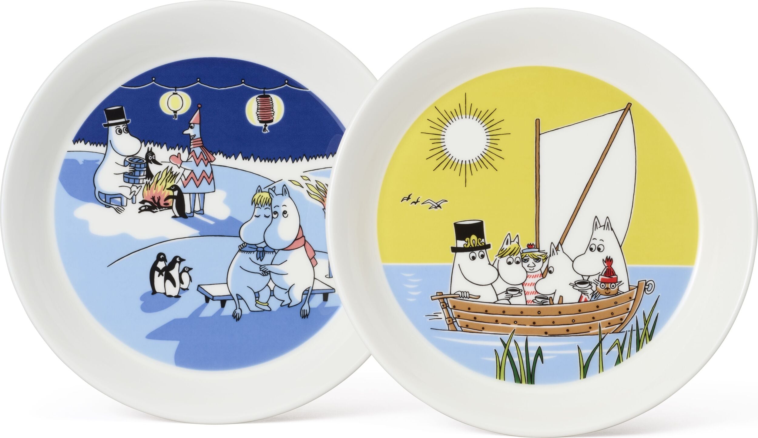 Talerze Arabia Finland Muminki Bonfire & Sailing 19 cm 2 szt.