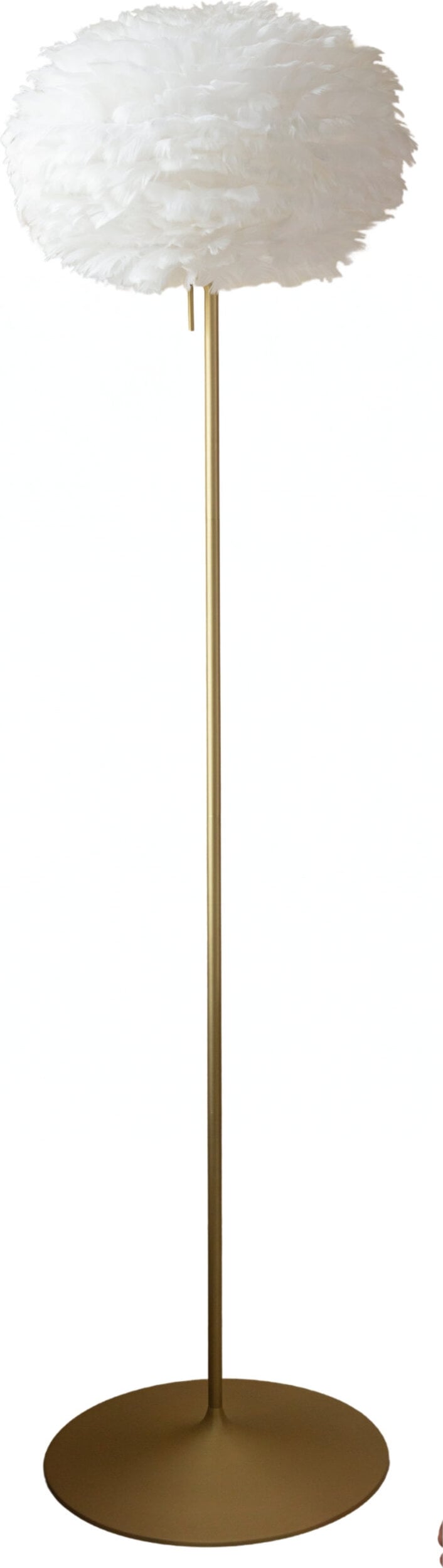 Lampa podłogowa Eos 45 cm biała ze złotą podstawą