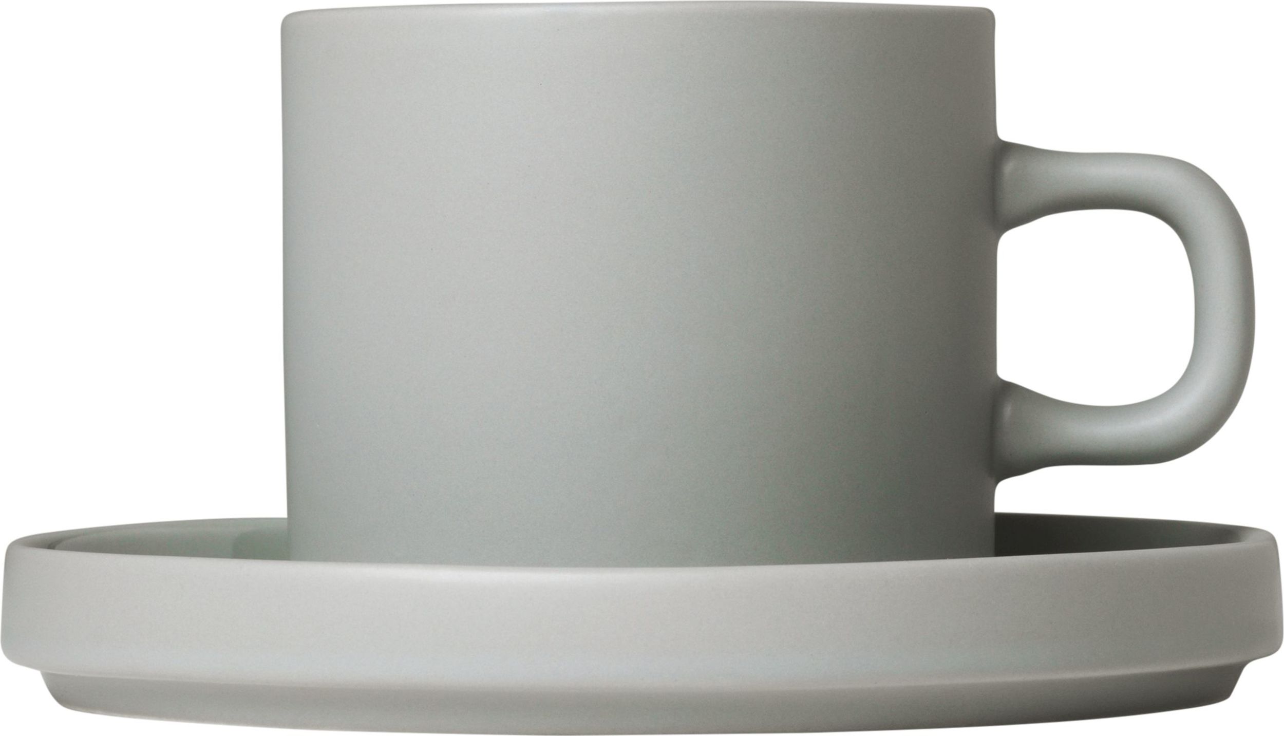 Kubek Pilar 200 ml mirage grey z podstawką 2 szt.