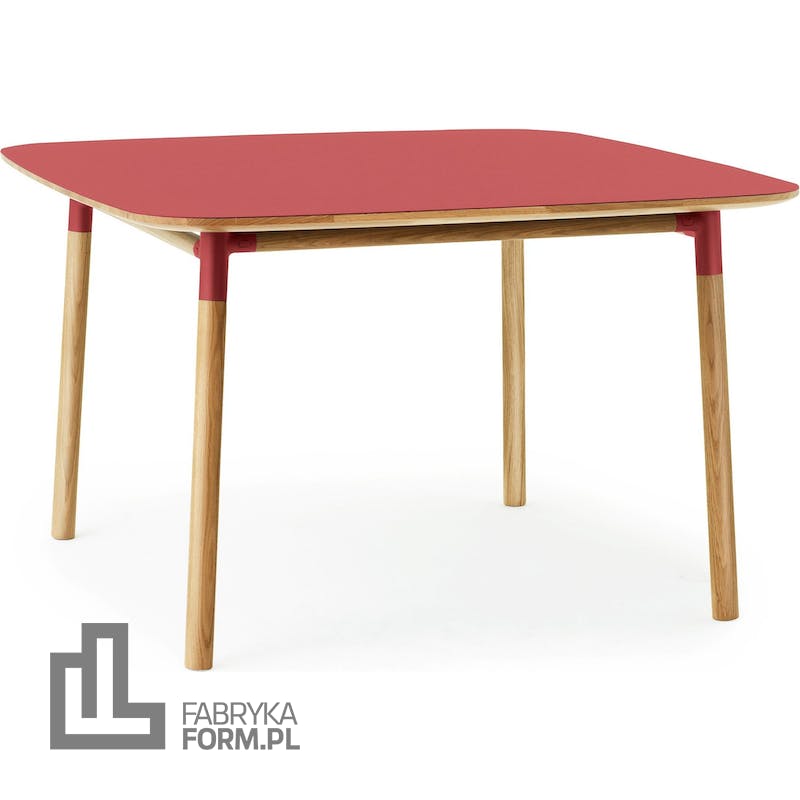 Stół Form 120x120 cm czerwony