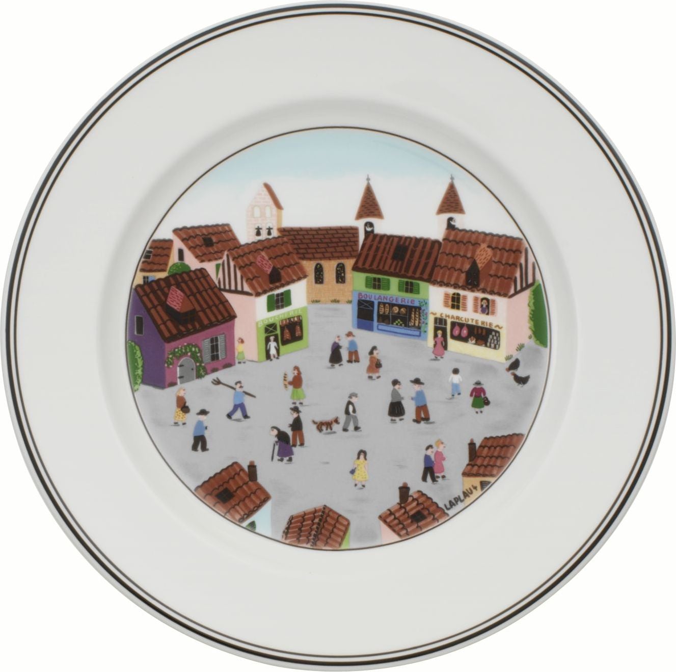 Talerz śniadaniowy Design Naif Village 21 cm