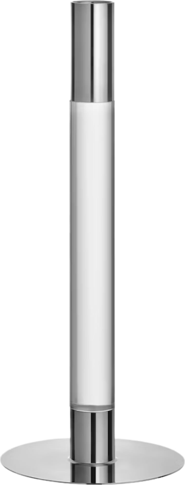 Świecznik na klasyczną świecę Lumiere 26 5 cm srebrny