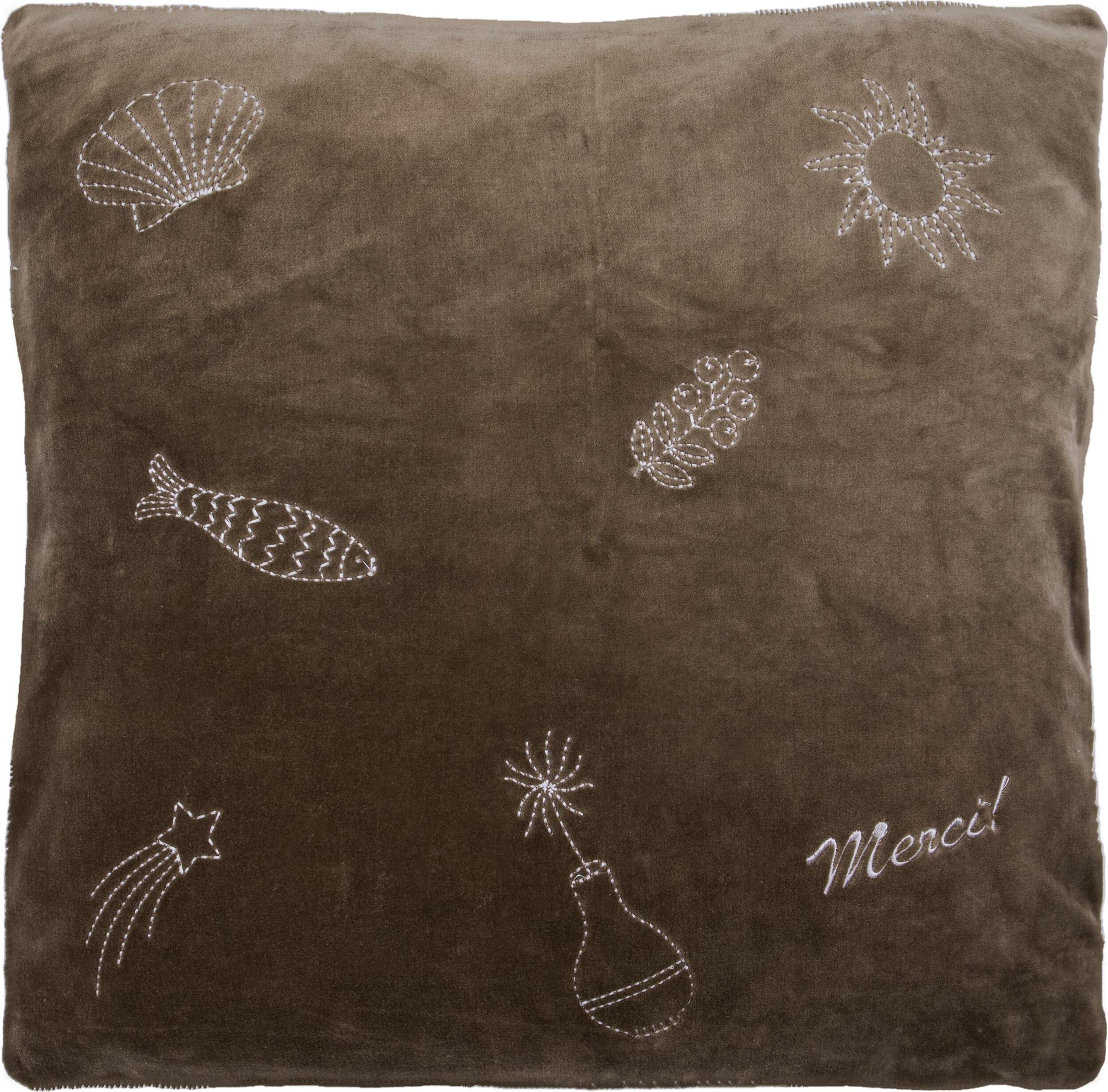 Poszewka dekoracyjna Play 50 x 50 cm brązowa