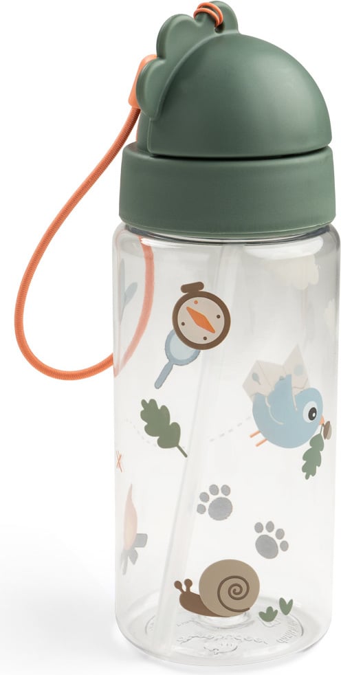 Bidon ze słomką Tiny Trails 350 ml zielony