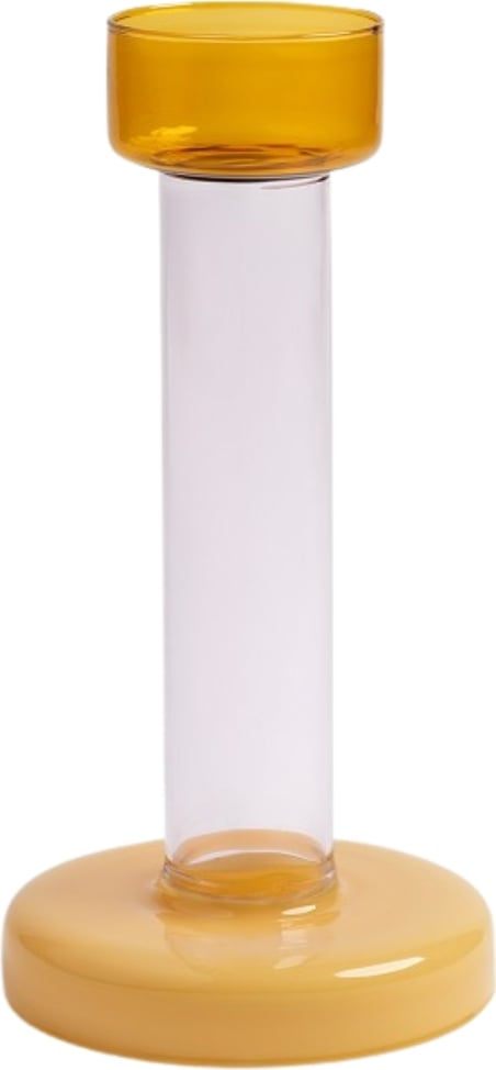 Świecznik Bole 21 cm żółty