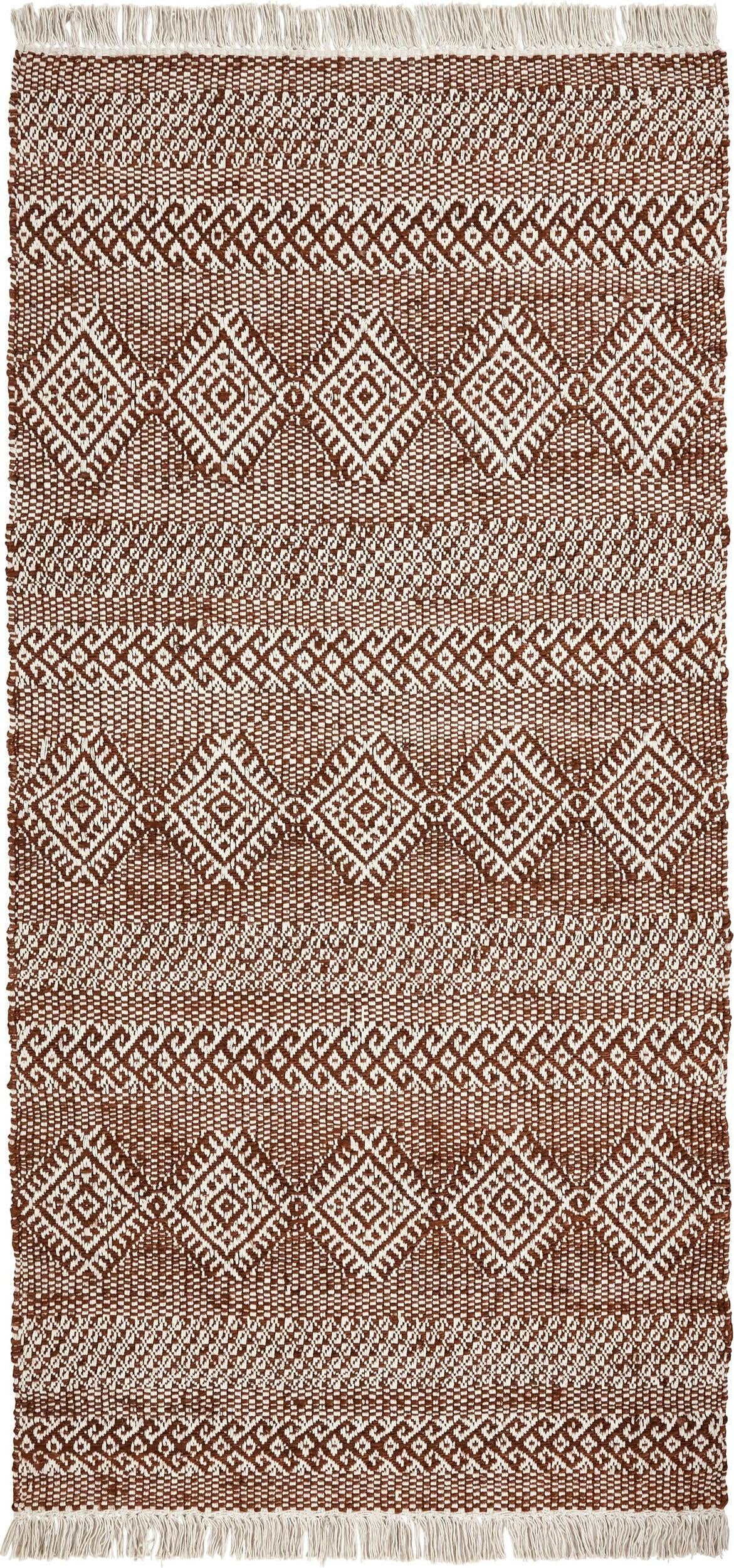 Dywan Ethnic 90 x 200 cm brązowy