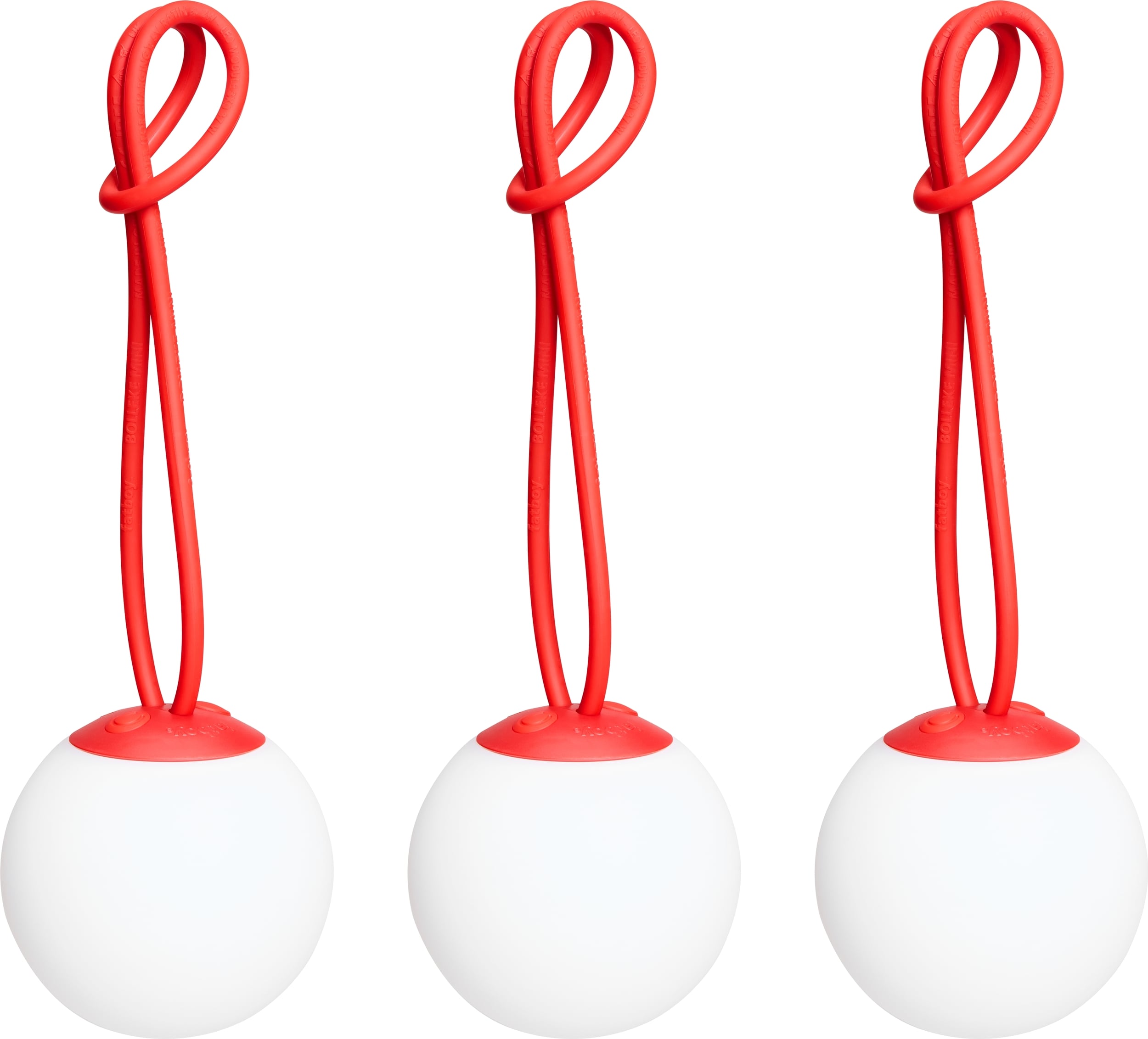 Lampy bezprzewodowe Bolleke Mini La Surprise czerwone 3 szt.