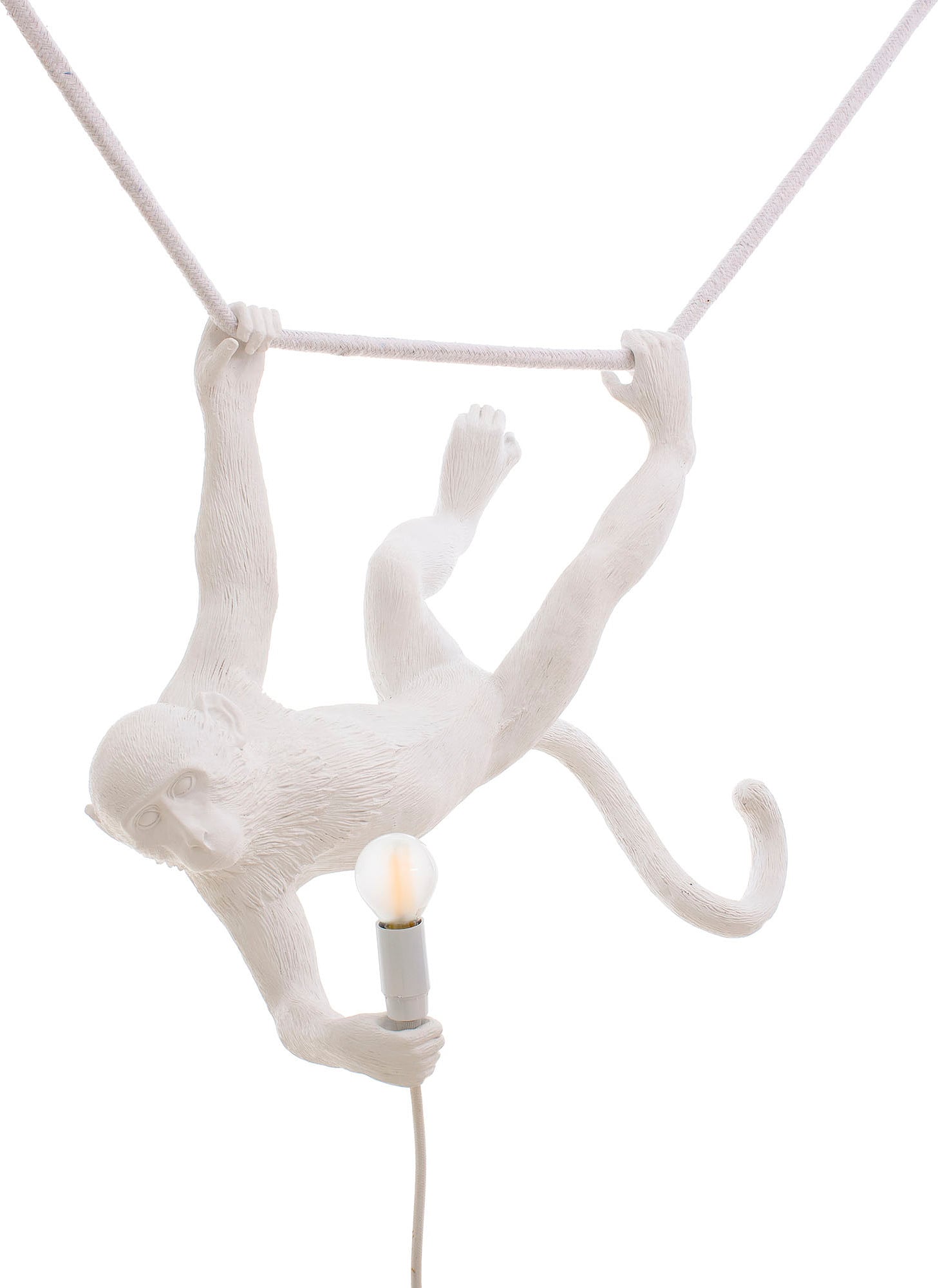 Lampa Monkey biała sufitowa Swing