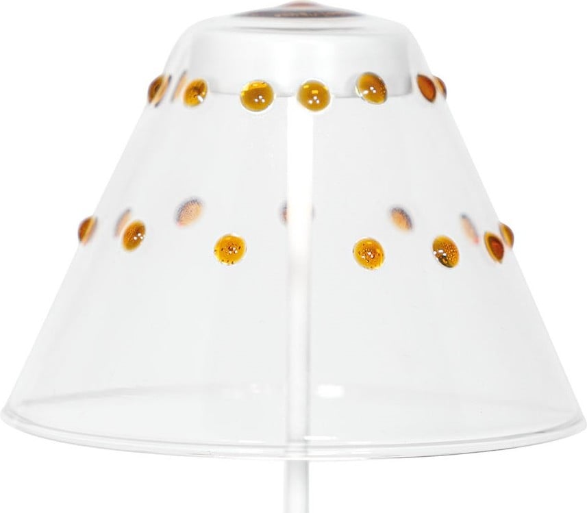 Abażur do lampy Swap w kropki żółty szklany