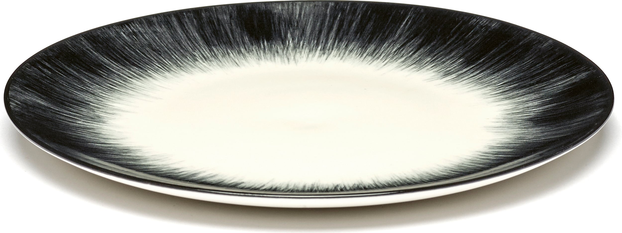 Talerz deserowy Dé 4 17 5 cm czarno-biały