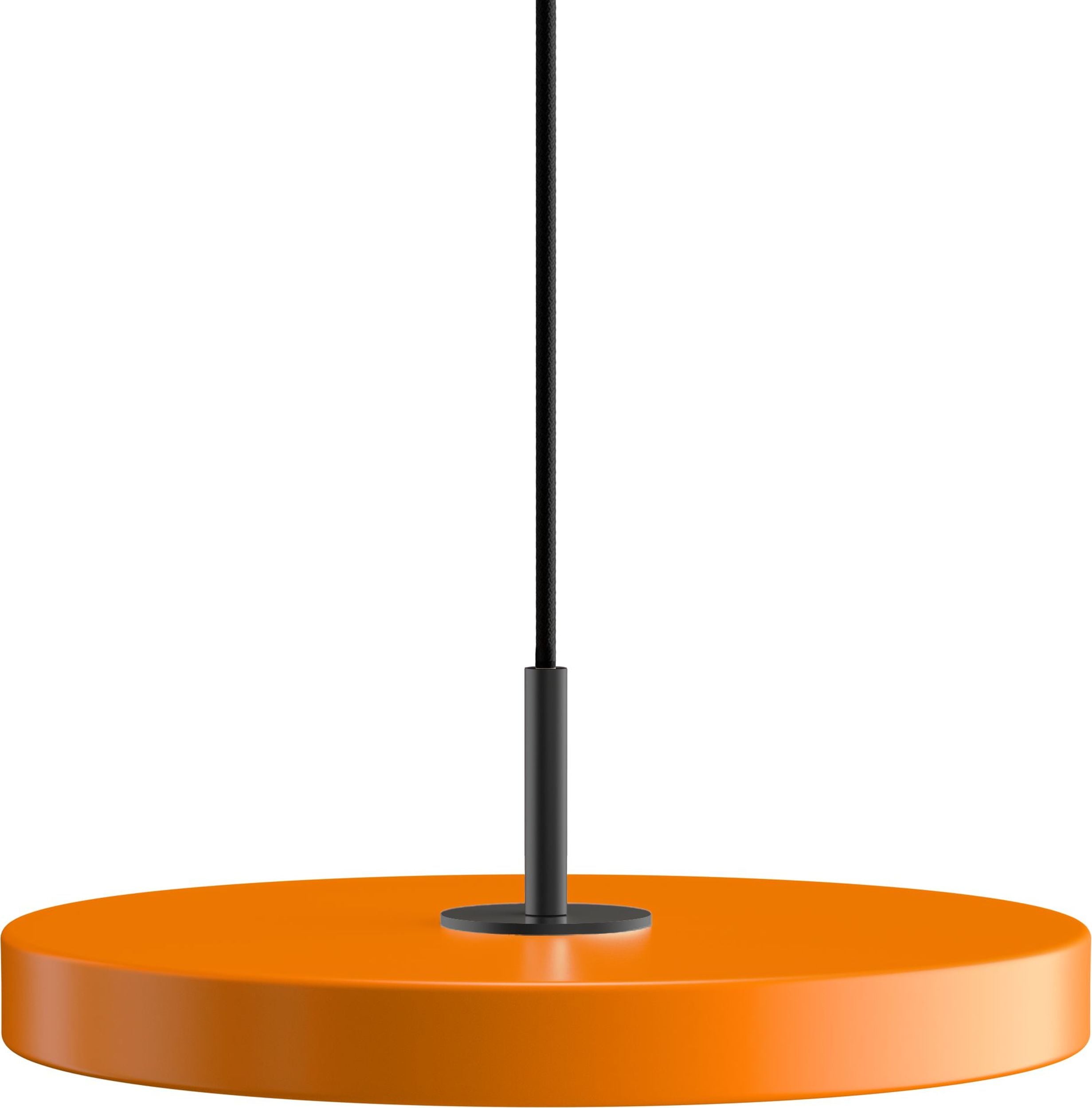 Lampa wisząca Asteria Mini pomarańczowa z czarnym mocowaniem